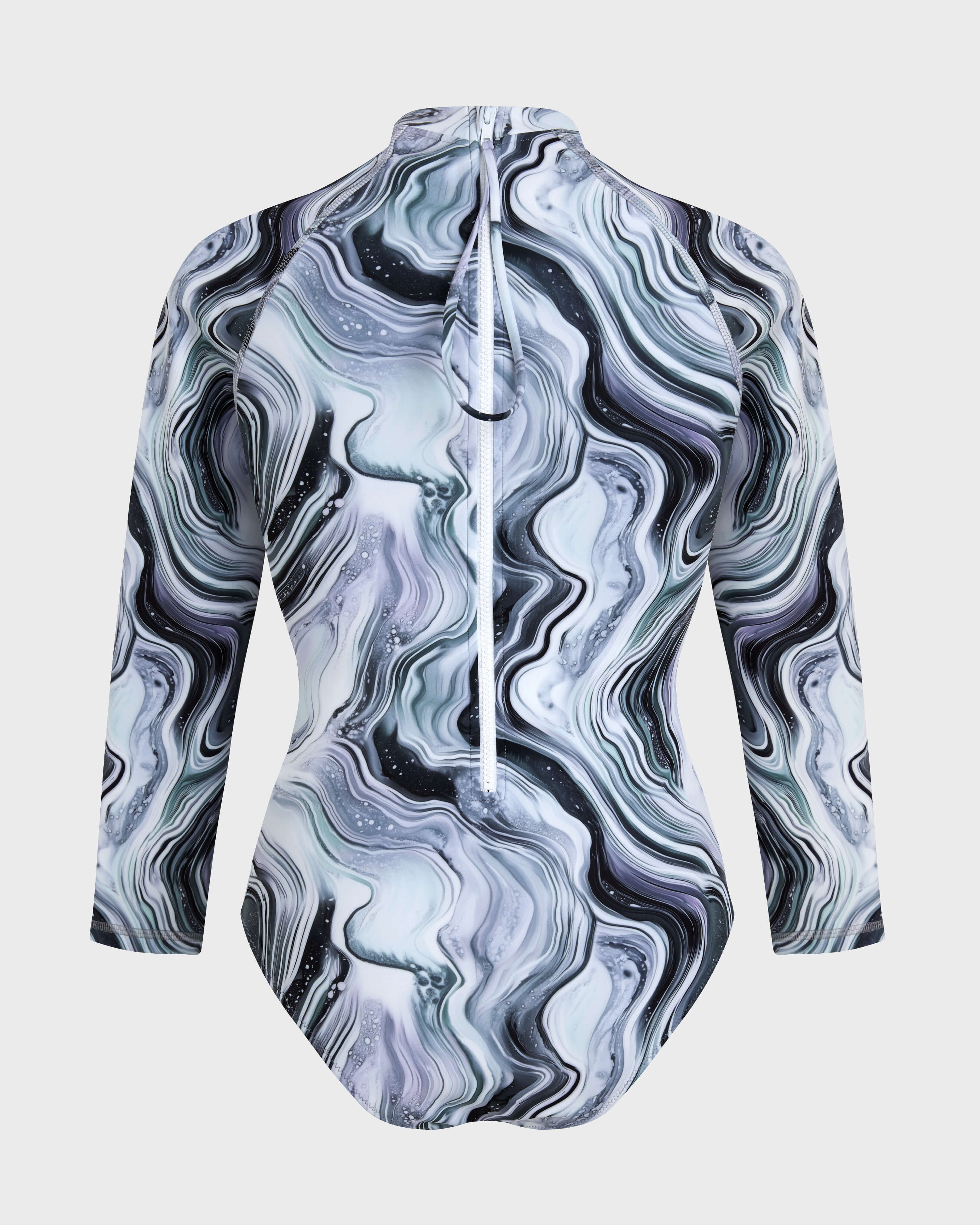 One-piece UV Protection Rashguard Marble - White / Vilebrequin On sale