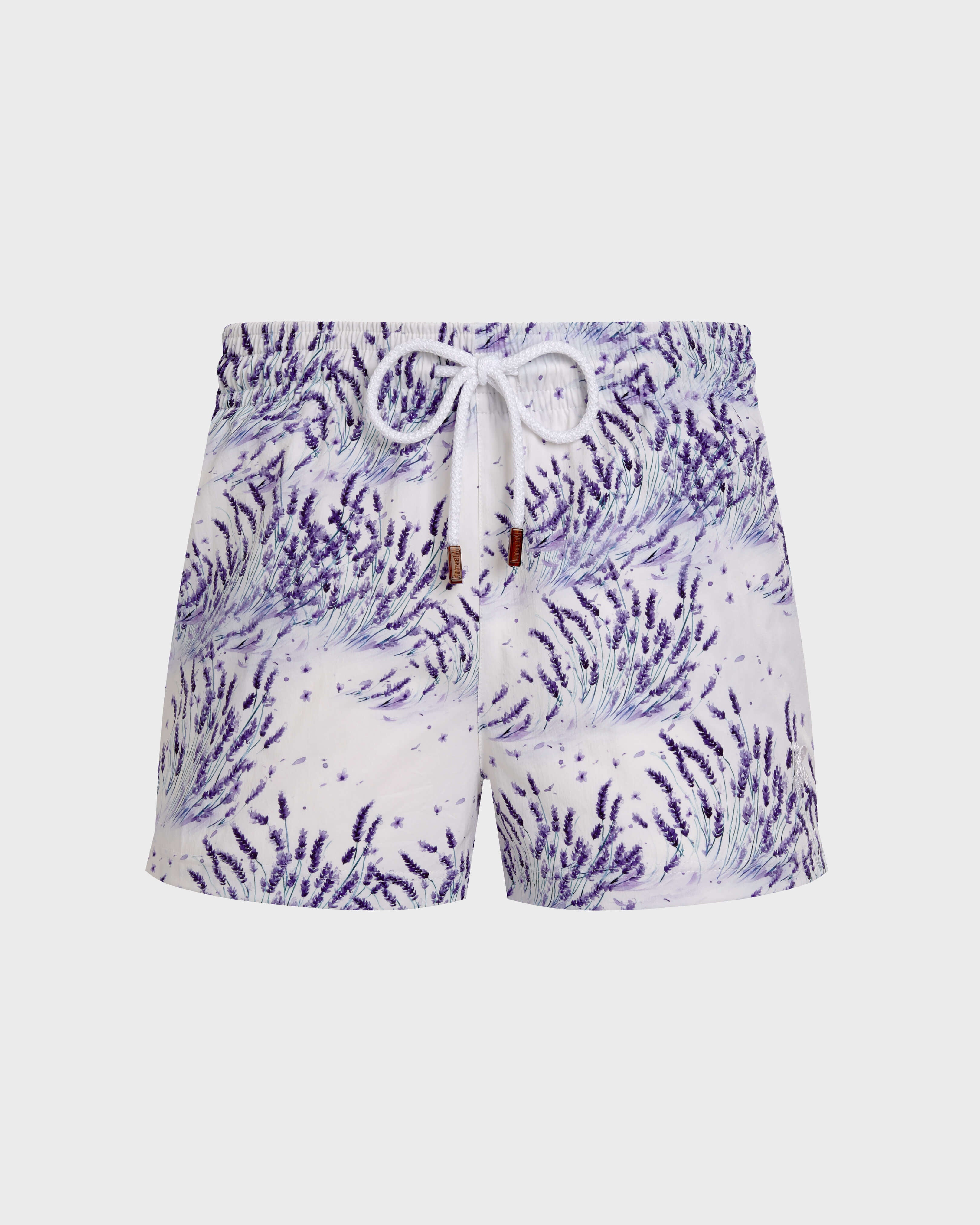 Stretch Swim Trunks Lavender - White / Vilebrequin Discount