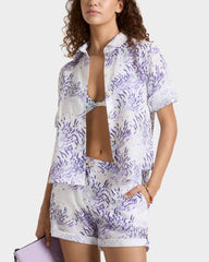 Linen Shirt Lavender - White / Vilebrequin Outlet