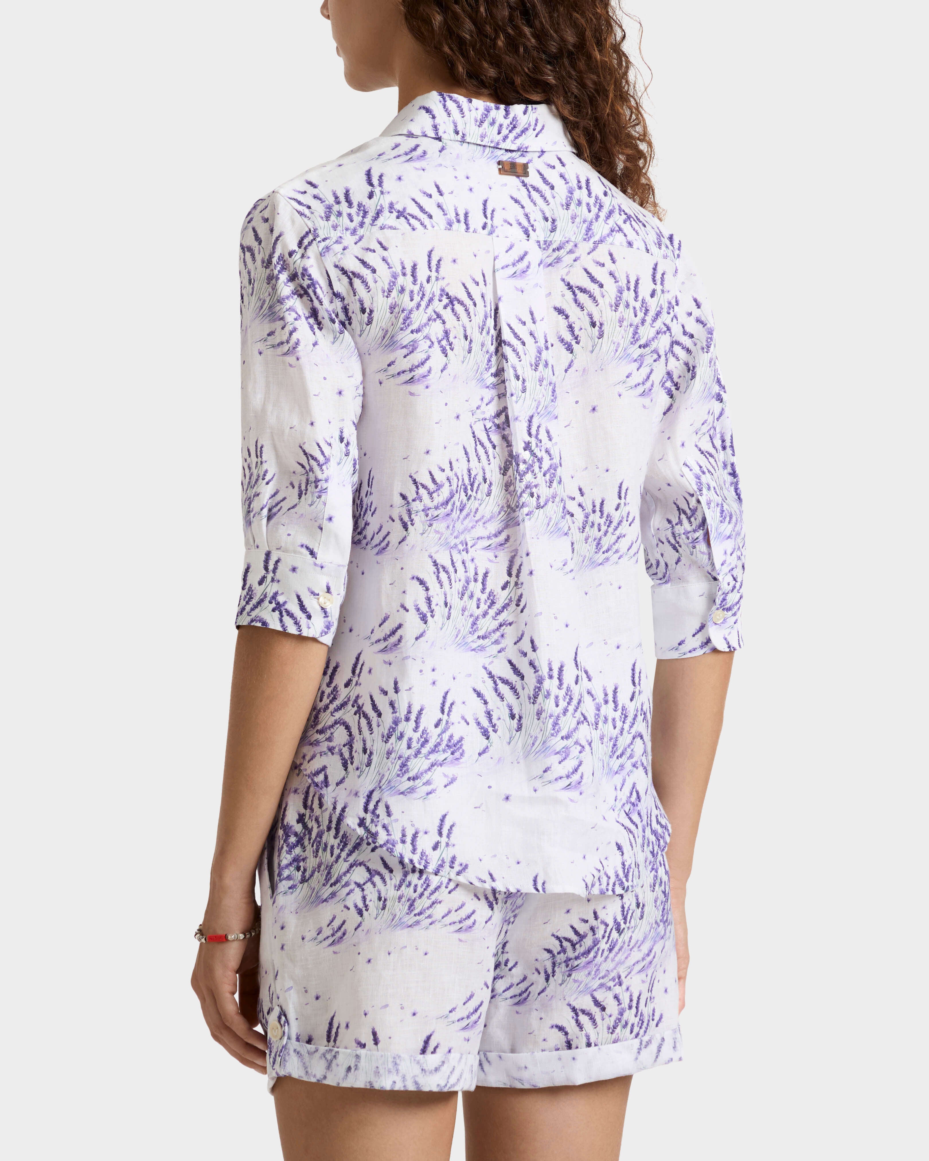 Linen Shirt Lavender - White / Vilebrequin Outlet