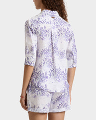 Linen Shirt Lavender - White / Vilebrequin Outlet