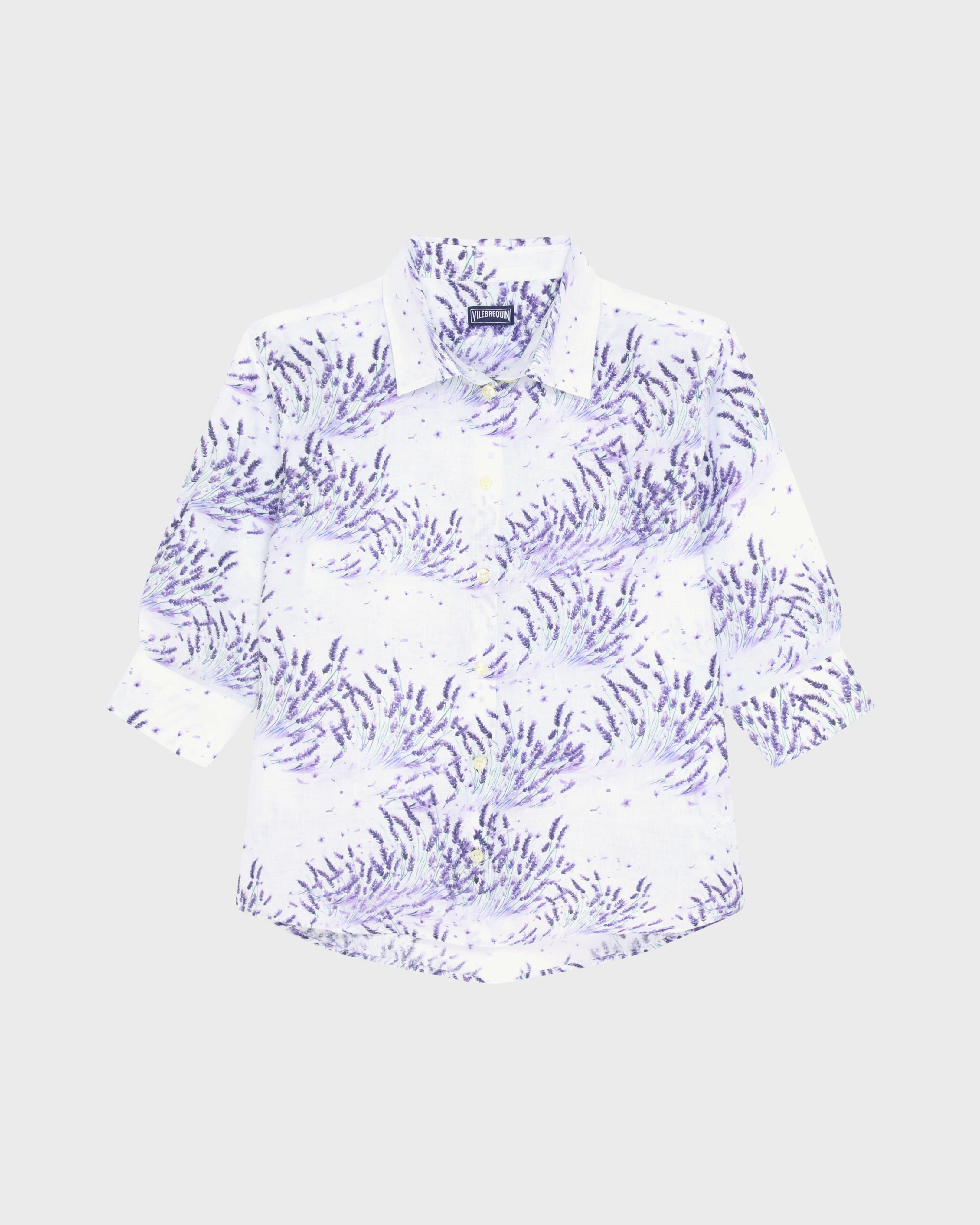 Linen Shirt Lavender - White / Vilebrequin Outlet