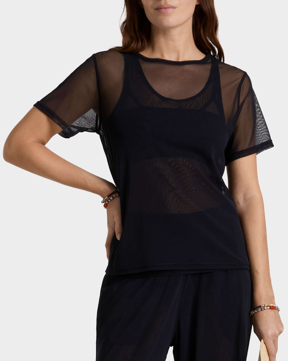 Tulle T-shirt Solid - Black / Vilebrequin New
