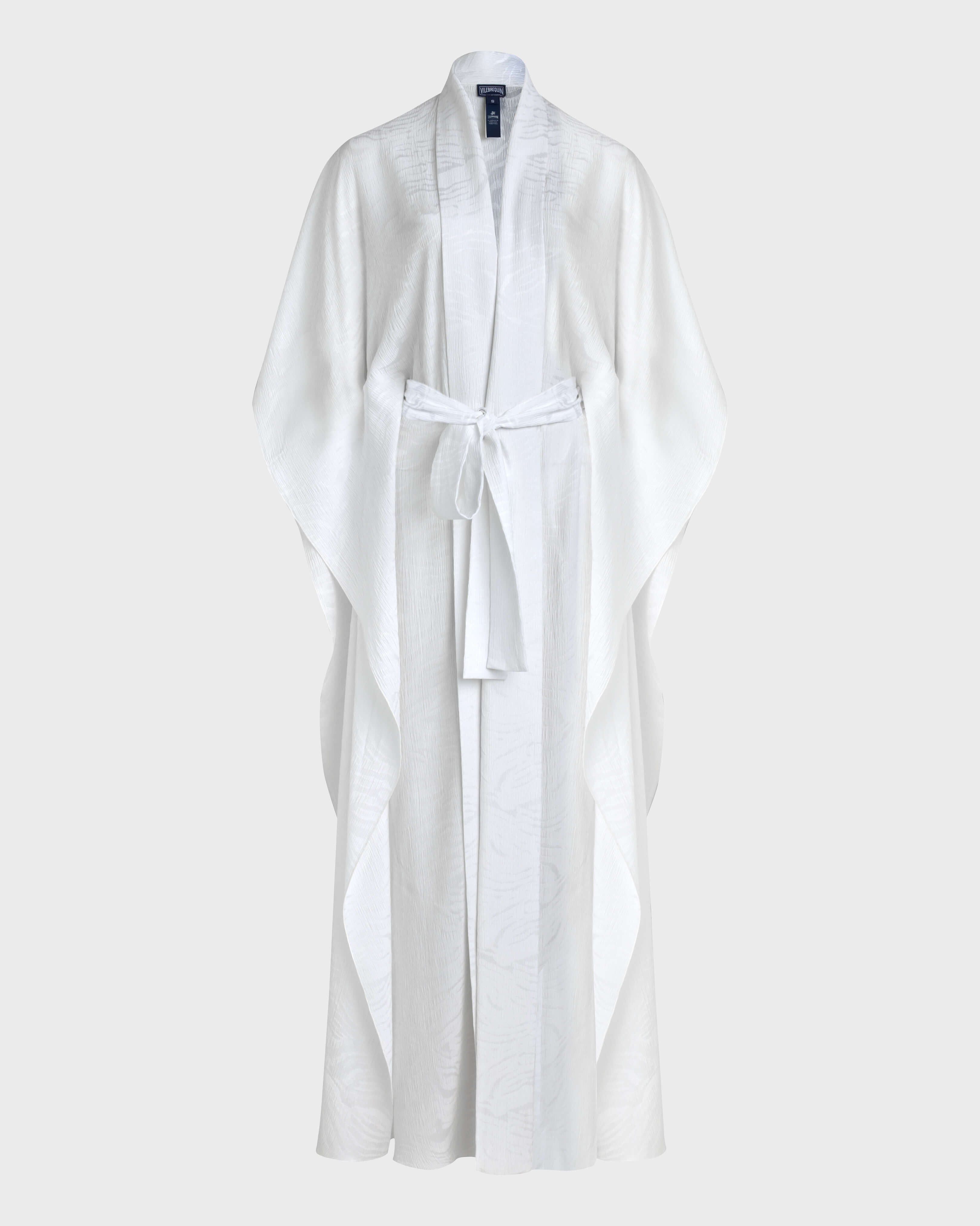 Jacquard Silk Crêpe Kimono - White / Vilebrequin Sale
