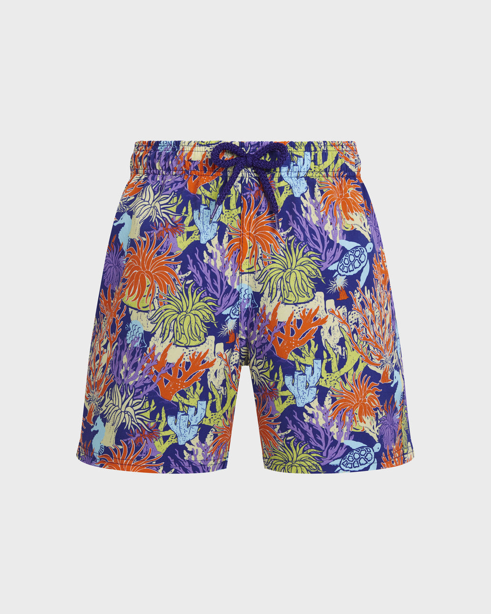 Boys Stretch Swim Trunks Aquatic Life - Blue Versailles / Vilebrequin Discount