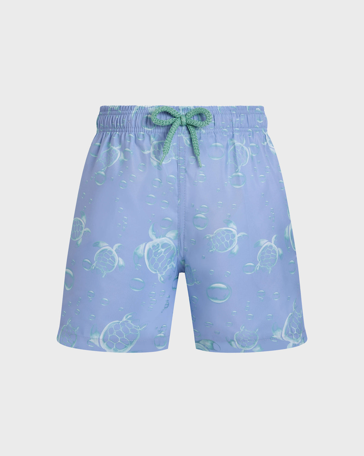 Boys Ultra-light and packable Swim Trunks Bubbles Turtles 3D - Blue Cloudy / Vilebrequin Outlet