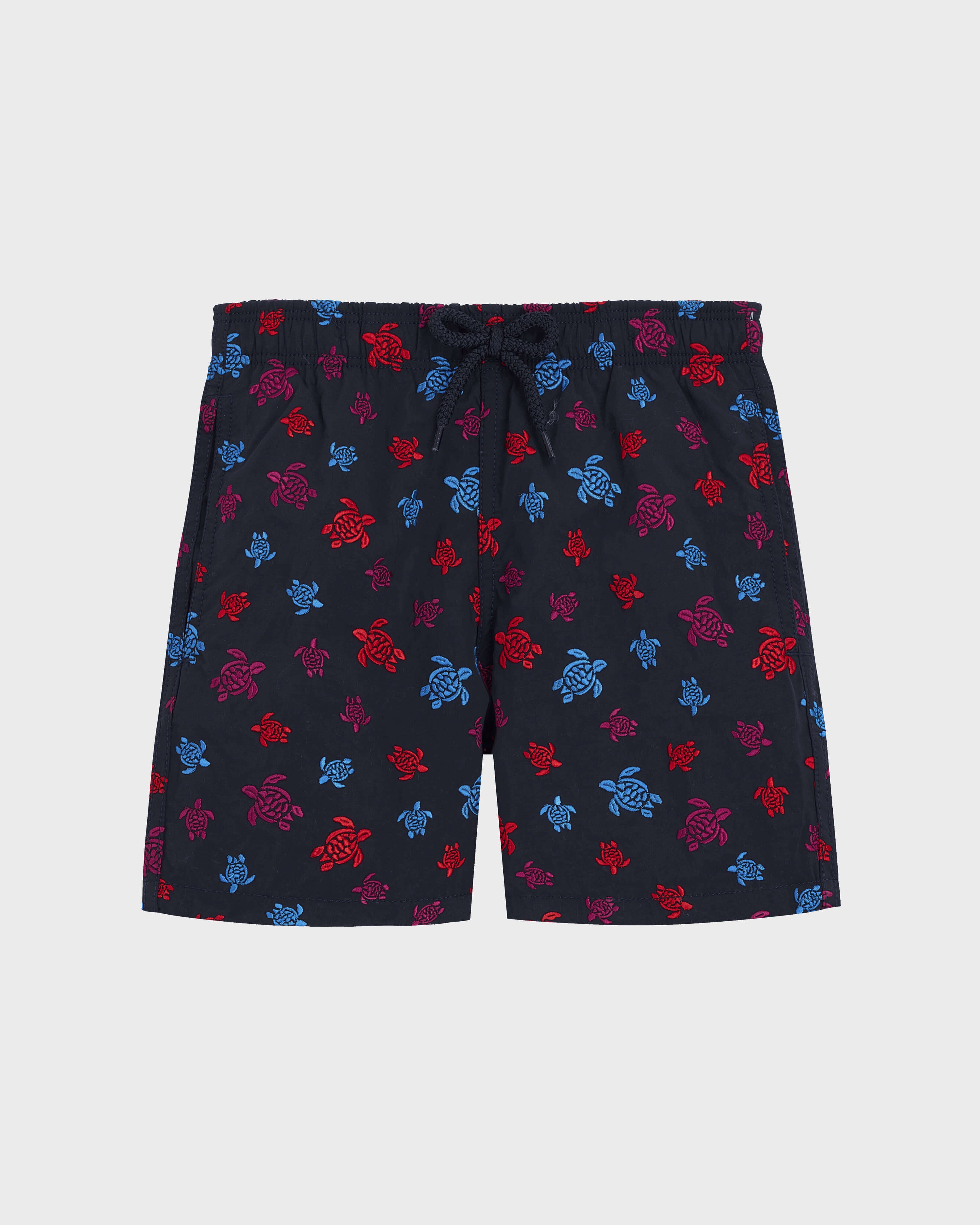 Boys Embroidered Swim Shorts Ronde des Tortues - Blue Navy / Vilebrequin US