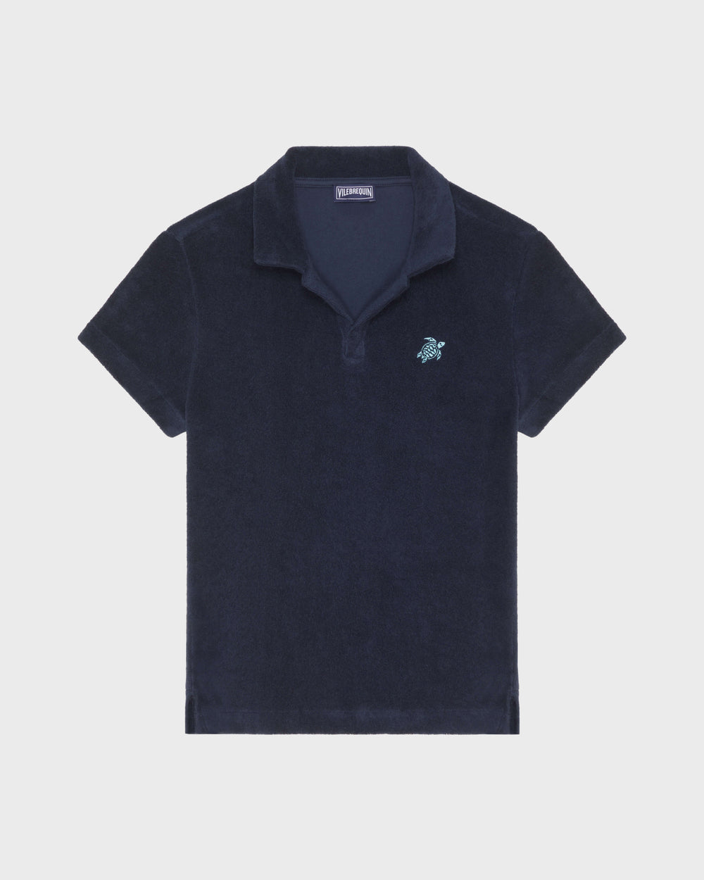 Boys Terry Polo Embroidered Turtle - Blue Navy / Vilebrequin Sale