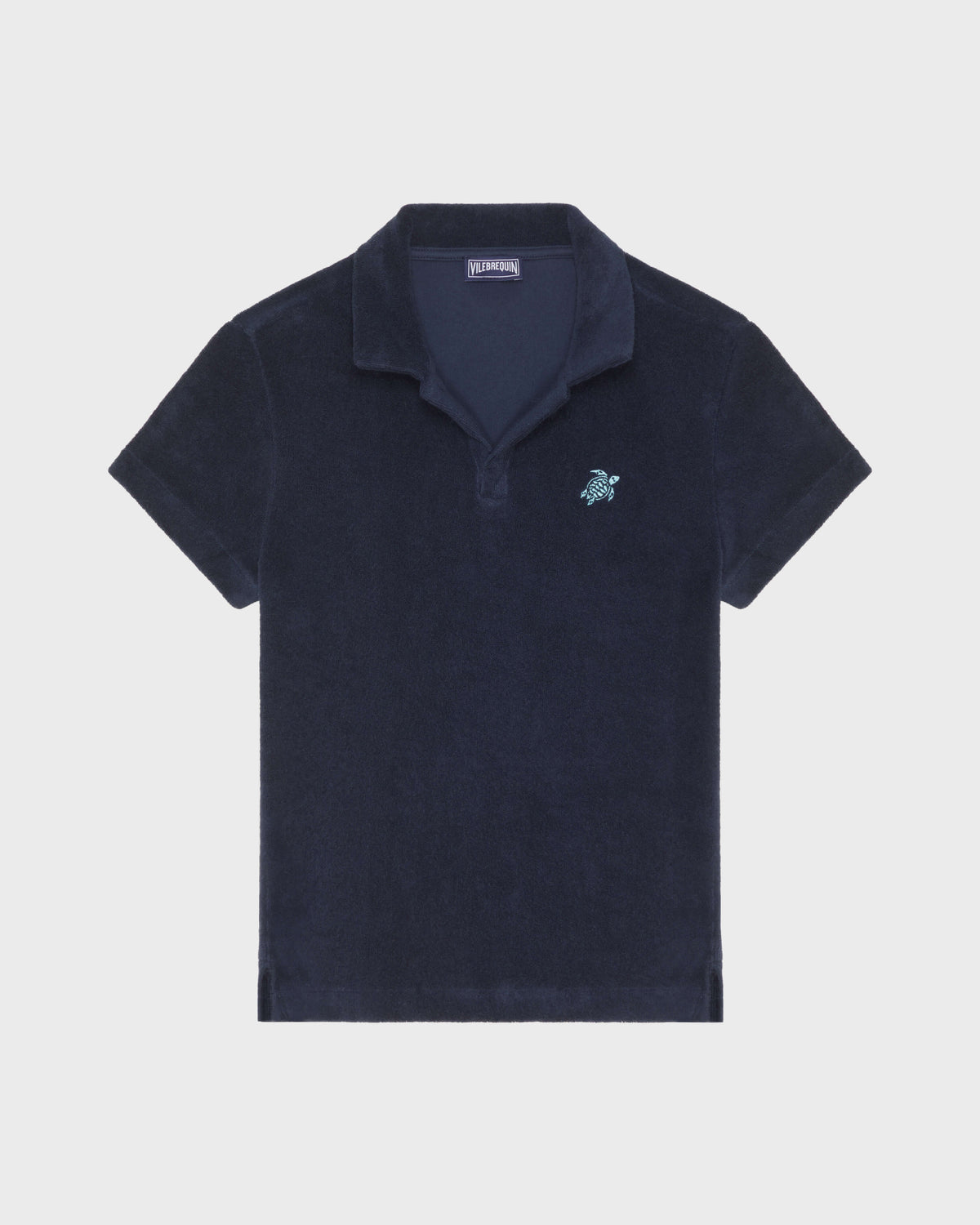 Boys Terry Polo Embroidered Turtle - Blue Navy / Vilebrequin Sale