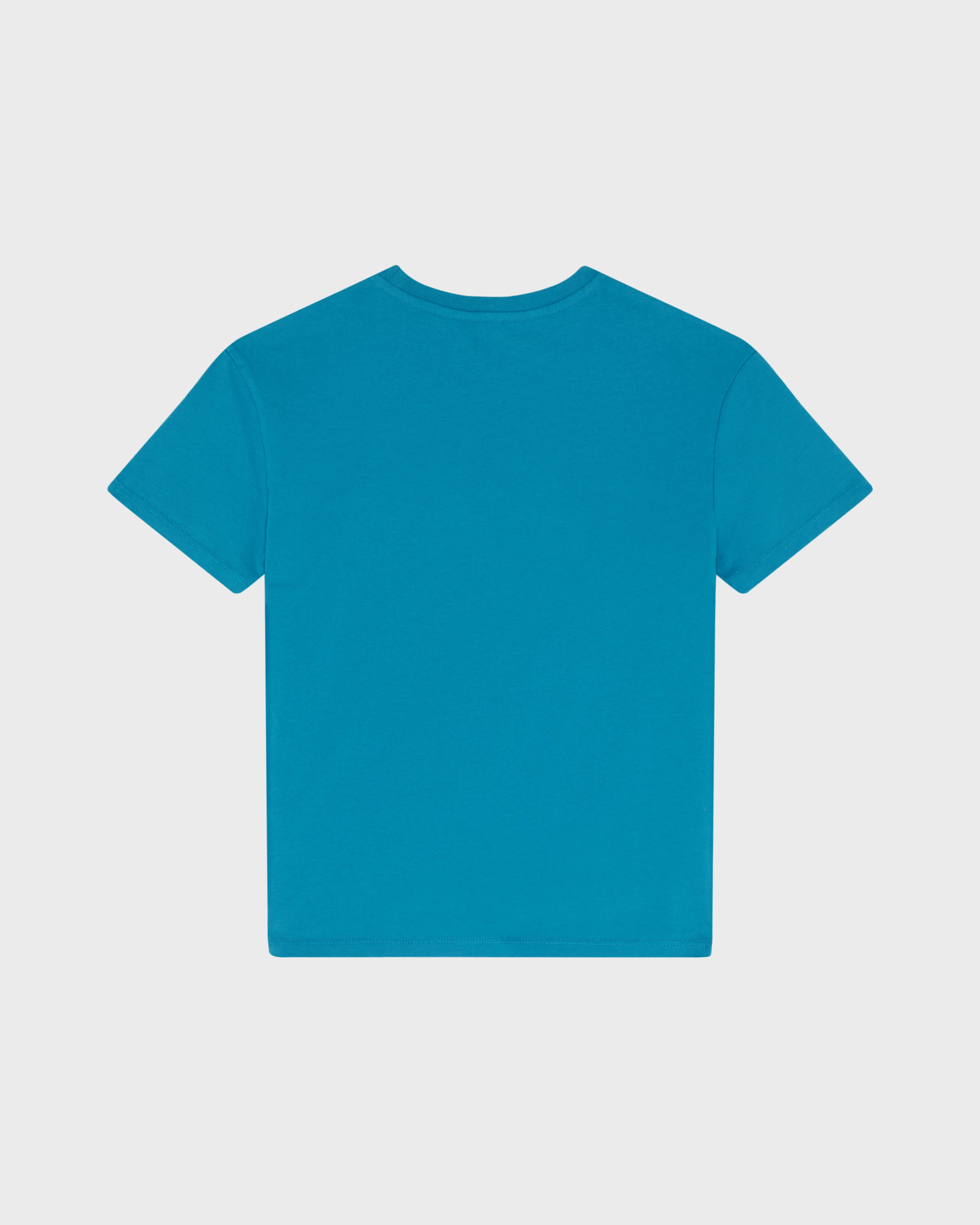 Boys Organic Cotton T-shirt Embroidered Turtle - Blue Coin coin / Vilebrequin On sale