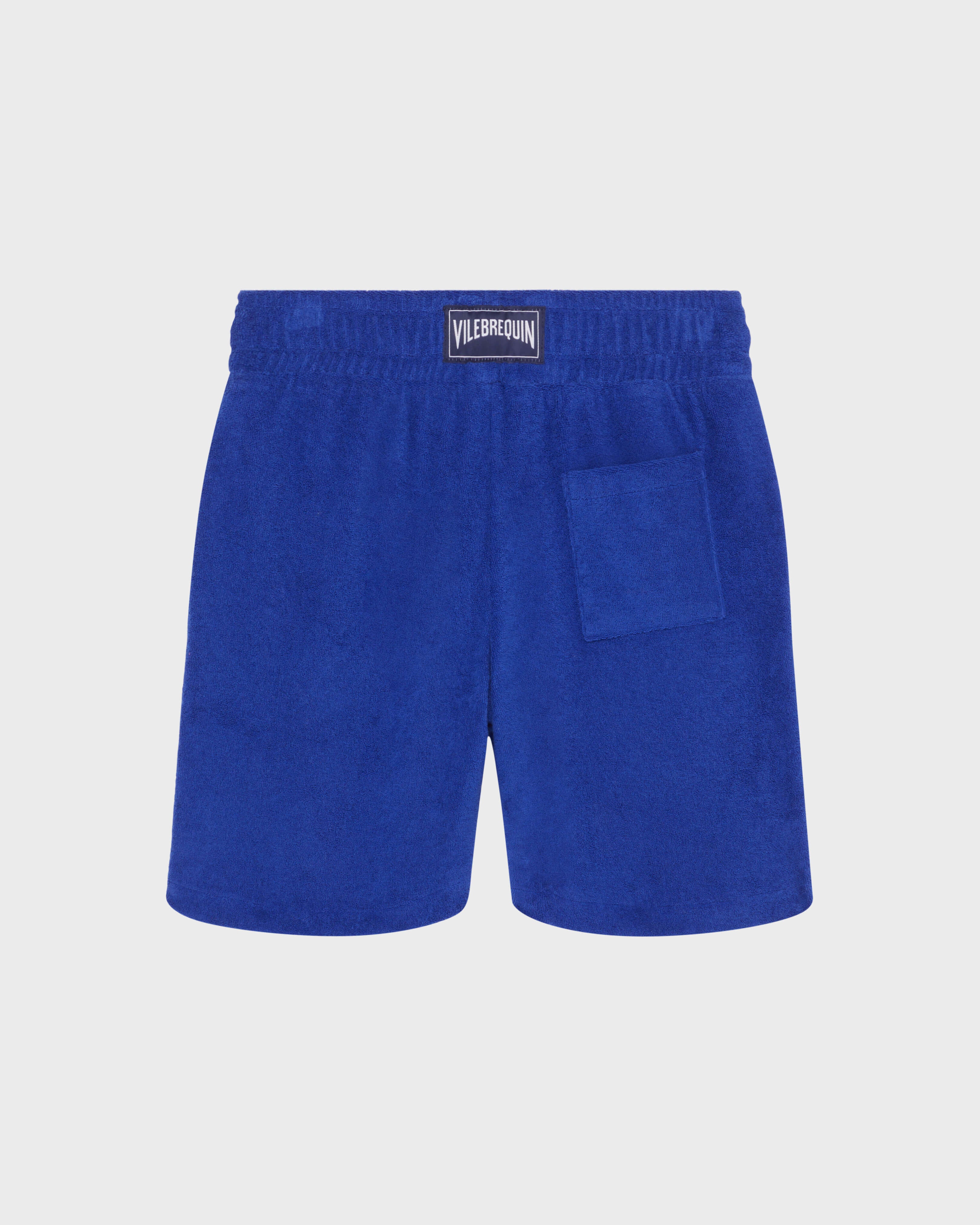 Boys Terry Bermuda Shorts Embroidered Turtle - Blue Marrakech / Vilebrequin Discount