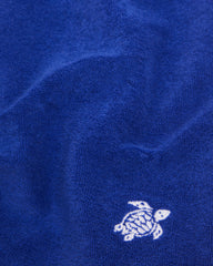 Boys Terry Bermuda Shorts Embroidered Turtle - Blue Marrakech / Vilebrequin Discount