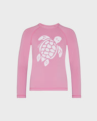 Girls Long Sleeves Rashguard Solid - Pink Boudoir / Vilebrequin Outlet