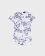 Girls Linen Dress Lavender - White / Vilebrequin Online