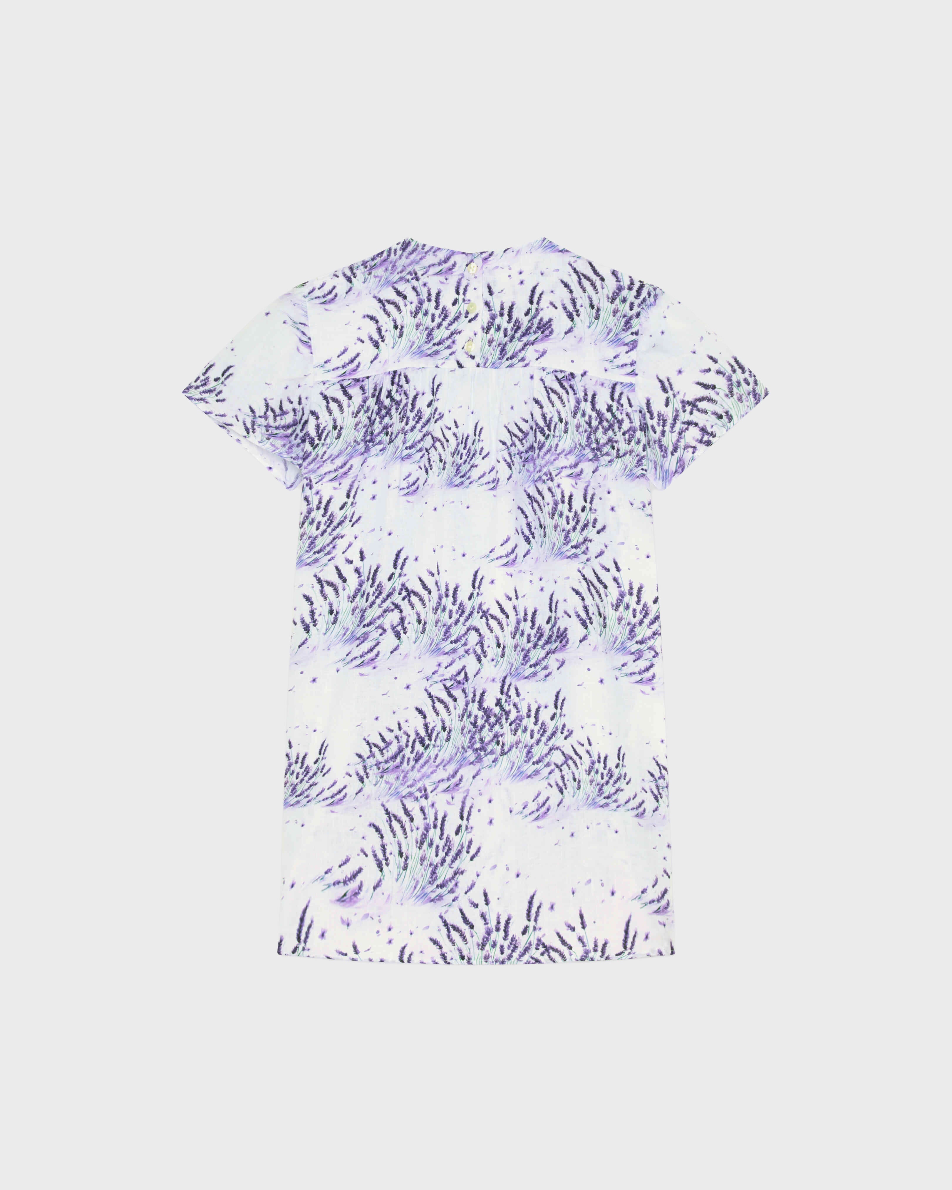 Girls Linen Dress Lavender - White / Vilebrequin Online