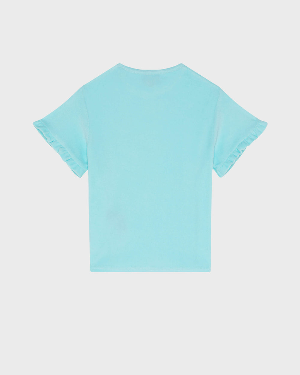 Girls Terry T-shirt Embroidered Turtle - Blue Oxygene / Vilebrequin On sale
