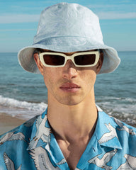 Bucket hat Doves - VBQ x 3.PARADIS - Frosted blue / Vilebrequin Discount