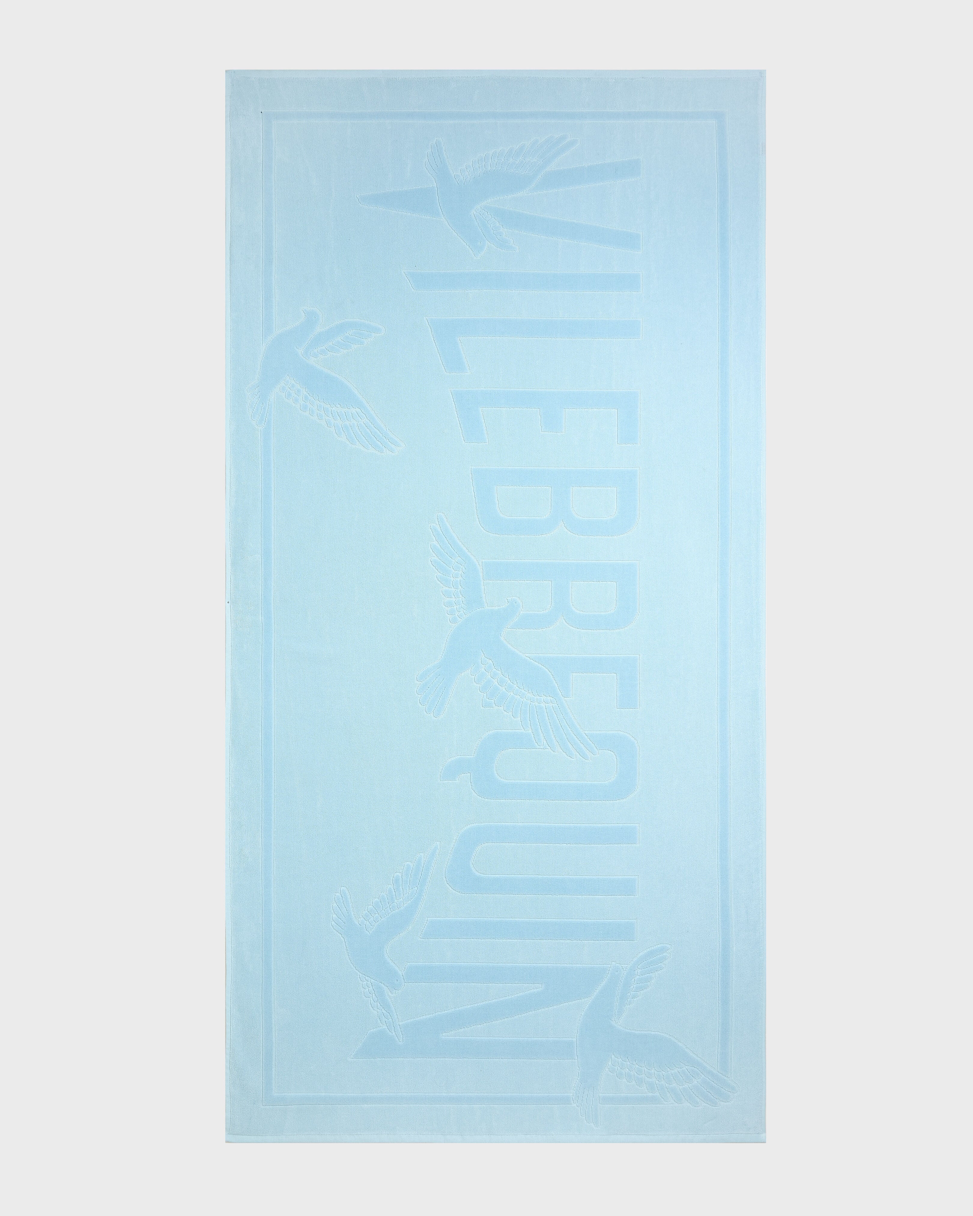 Organic Cotton Beach Towel Doves - VBQ x 3.PARADIS - Frosted blue / Vilebrequin Outlet