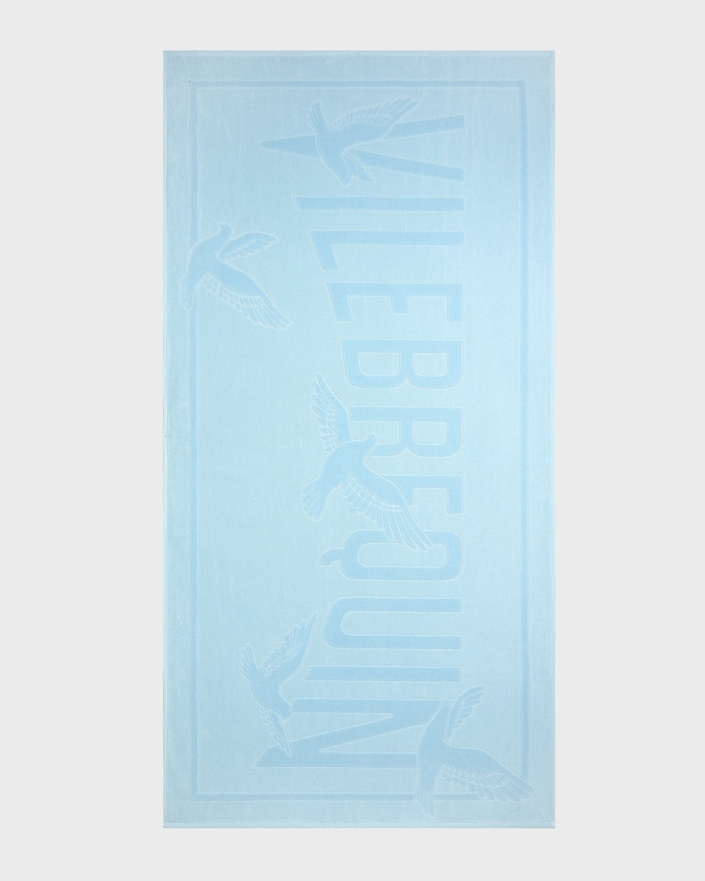 Organic Cotton Beach Towel Doves - VBQ x 3.PARADIS - Frosted blue / Vilebrequin Outlet