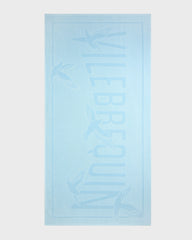 Organic Cotton Beach Towel Doves - VBQ x 3.PARADIS - Frosted blue / Vilebrequin Outlet