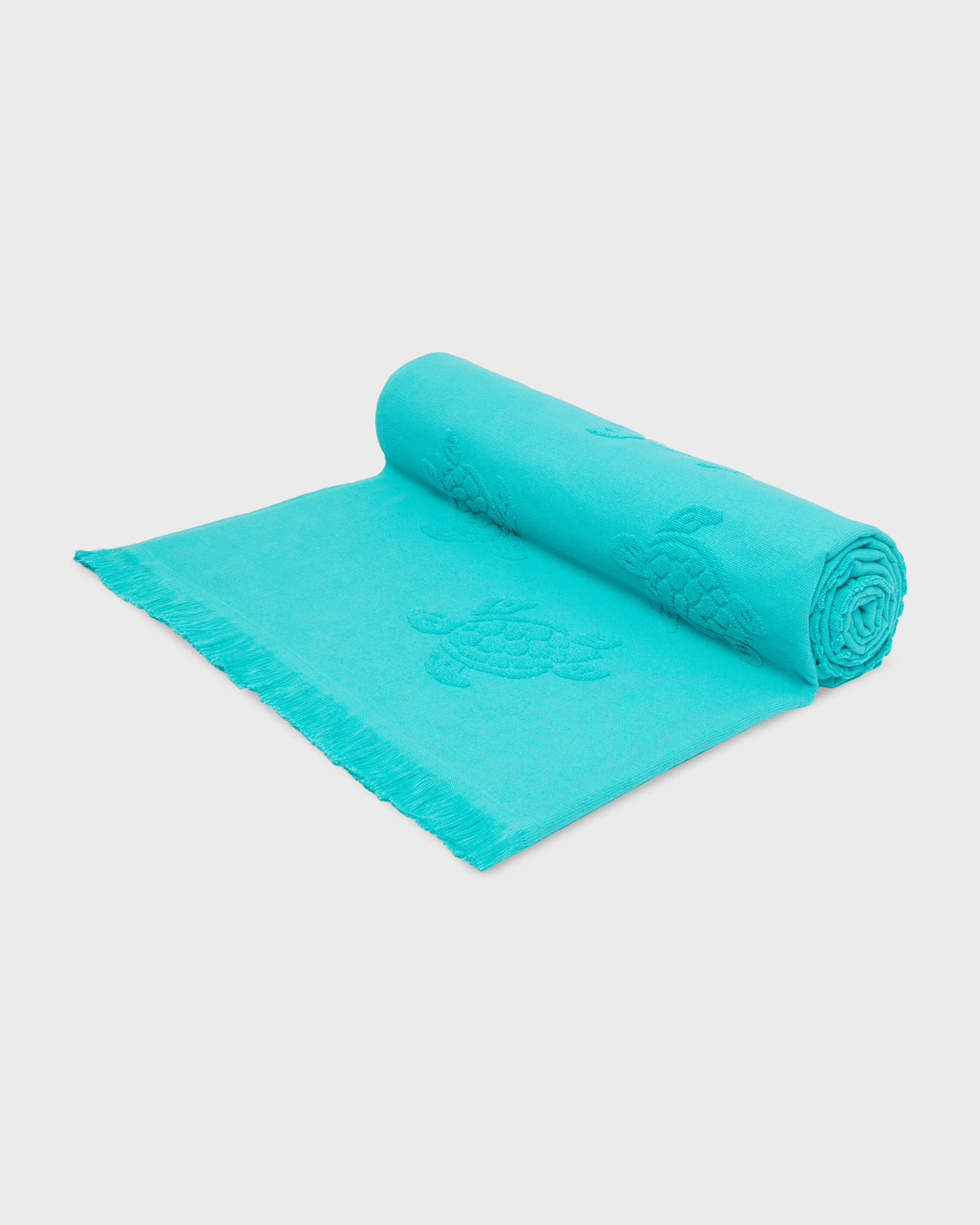 Beach Fouta in Organic Cotton Turtles Jacquard | Beach Towel Vilebrequin STHU1201 / Vilebrequin US