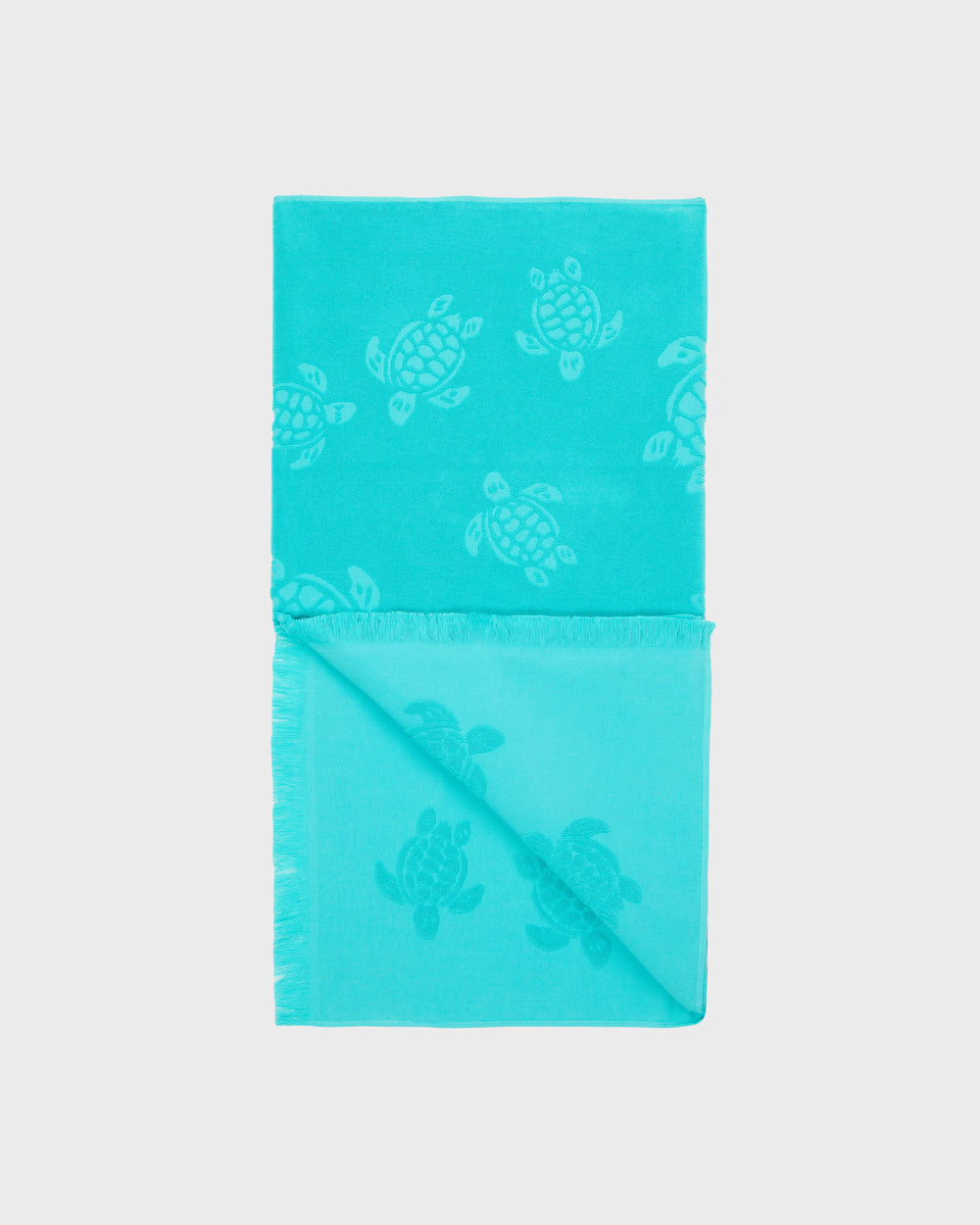 Beach Fouta in Organic Cotton Turtles Jacquard | Beach Towel Vilebrequin STHU1201 / Vilebrequin US
