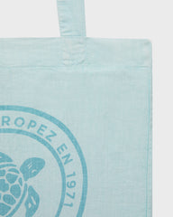 Unisex Linen Beach Bag Solid - Blue Pacific Accessories / Vilebrequin On sale