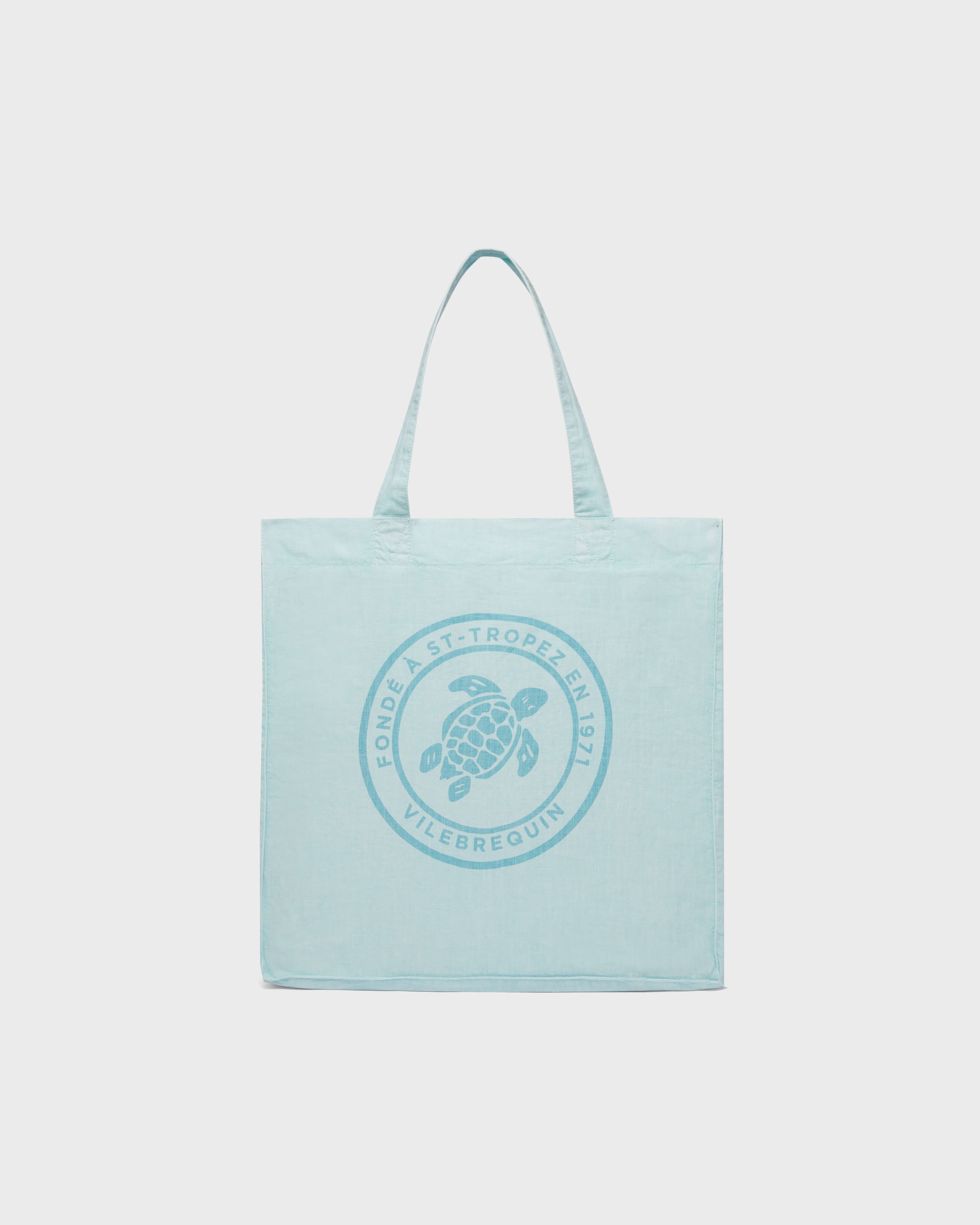 Unisex Linen Beach Bag Solid - Blue Pacific Accessories / Vilebrequin On sale