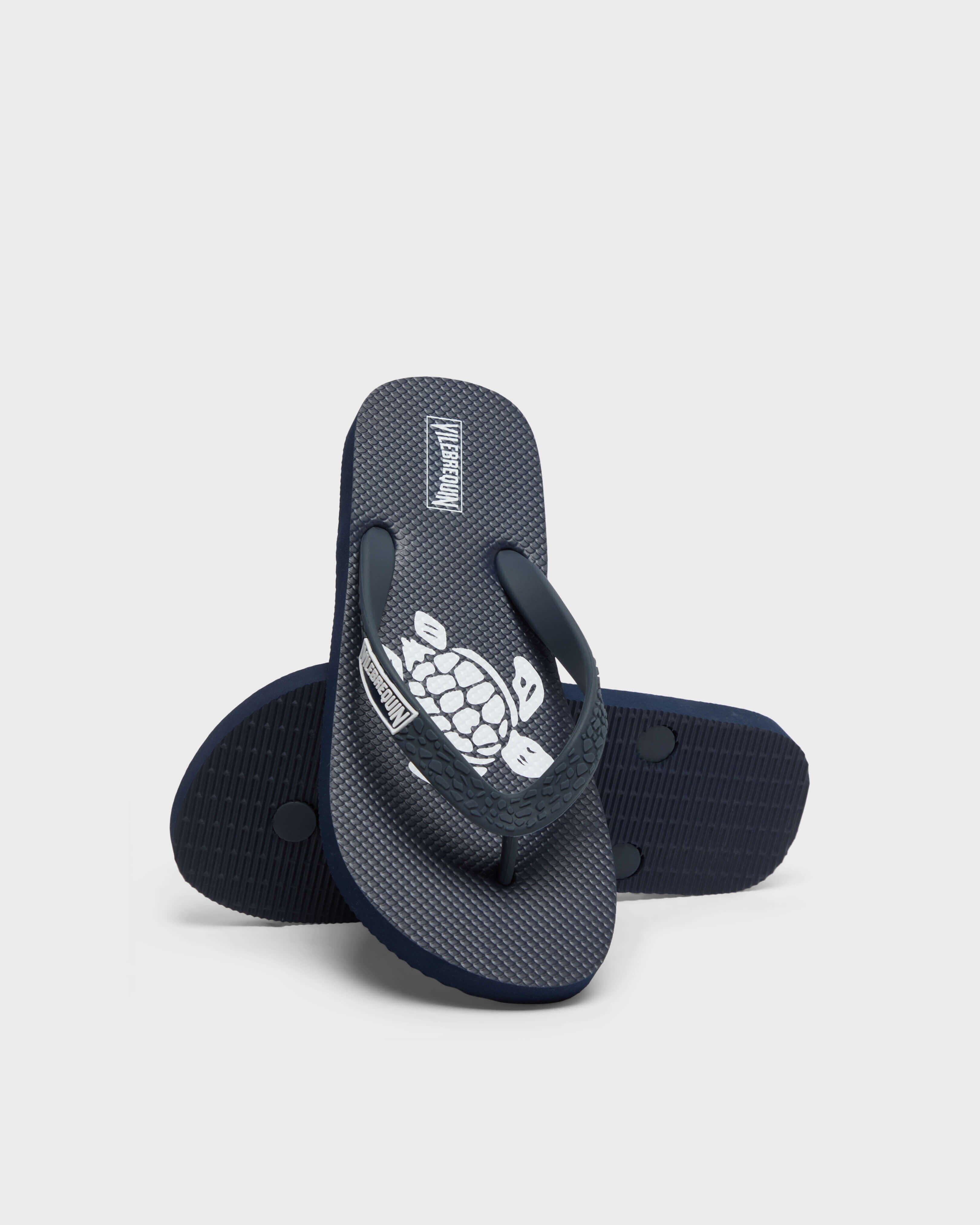Kids Flip Flops Turtles - Blue Navy / Vilebrequin On sale
