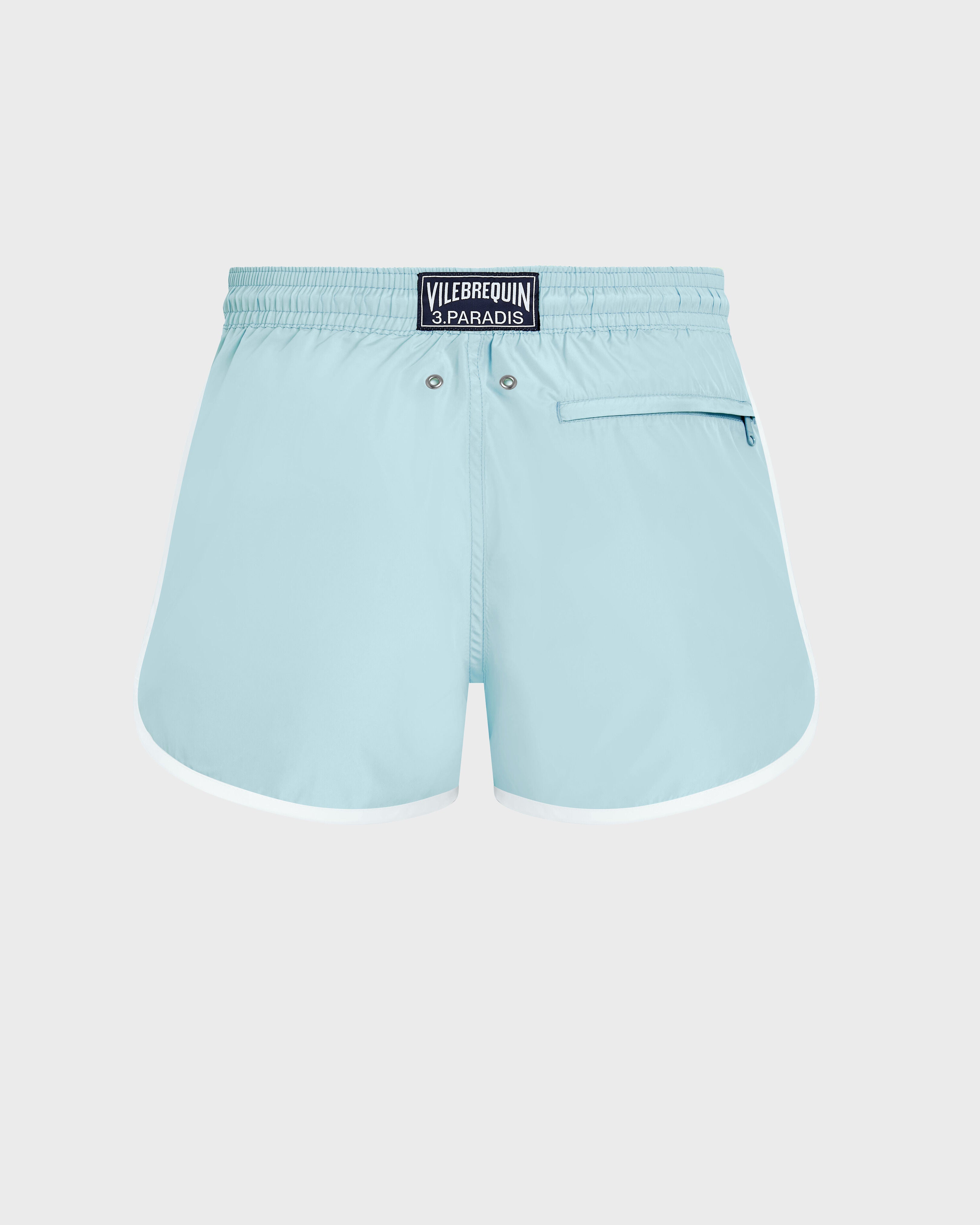 Swim Trunks Dove Placed Embroidery - VBQ x 3.PARADIS - Frosted blue / Vilebrequin Outlet