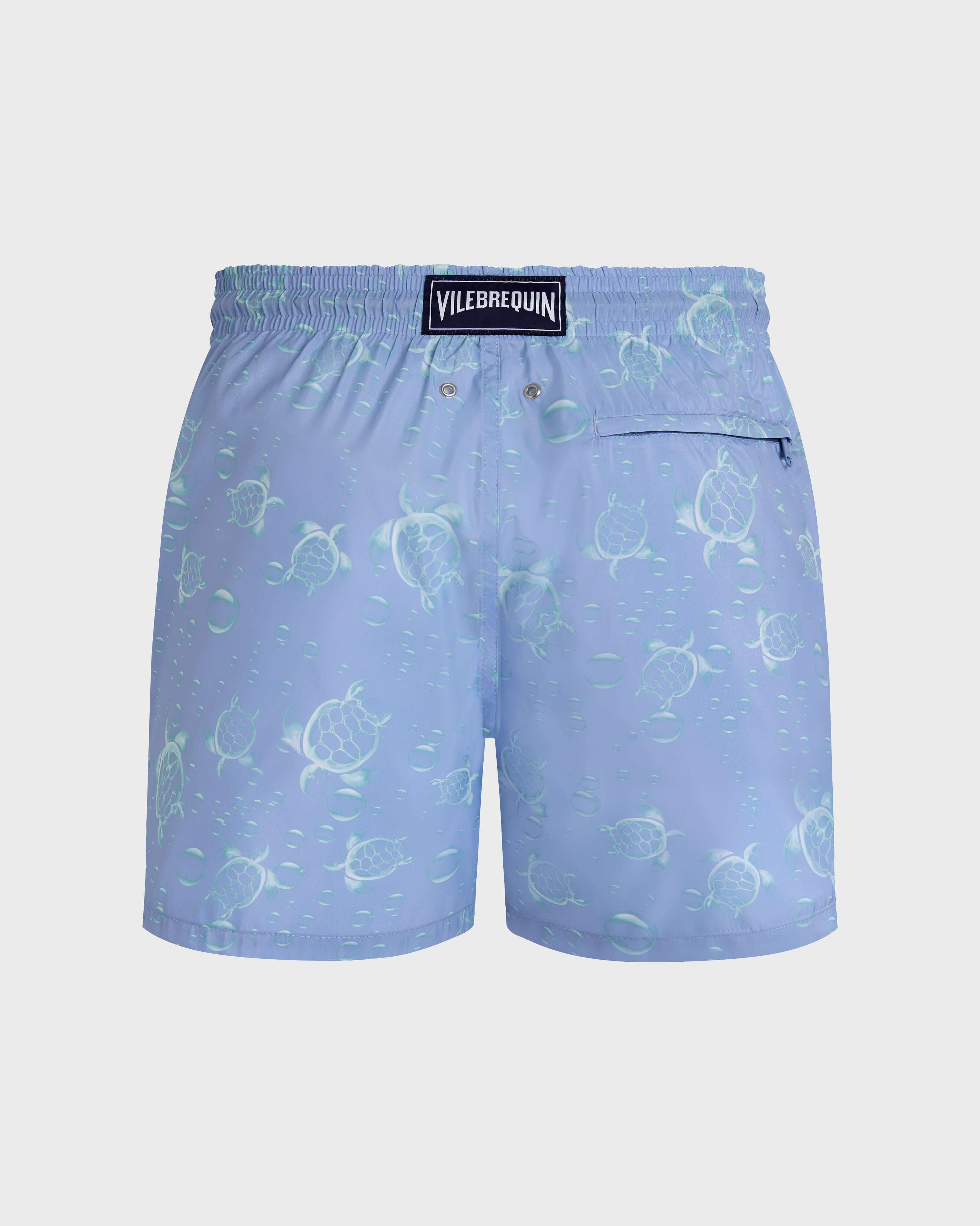 Ultra-light and packable Swim Trunks Bubbles Turtles 3D - Blue Cloudy / Vilebrequin New