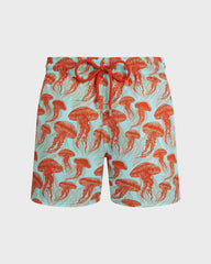 Stretch Short Swim Trunks Jellyfish Dance - Green Caribbean / Vilebrequin Online