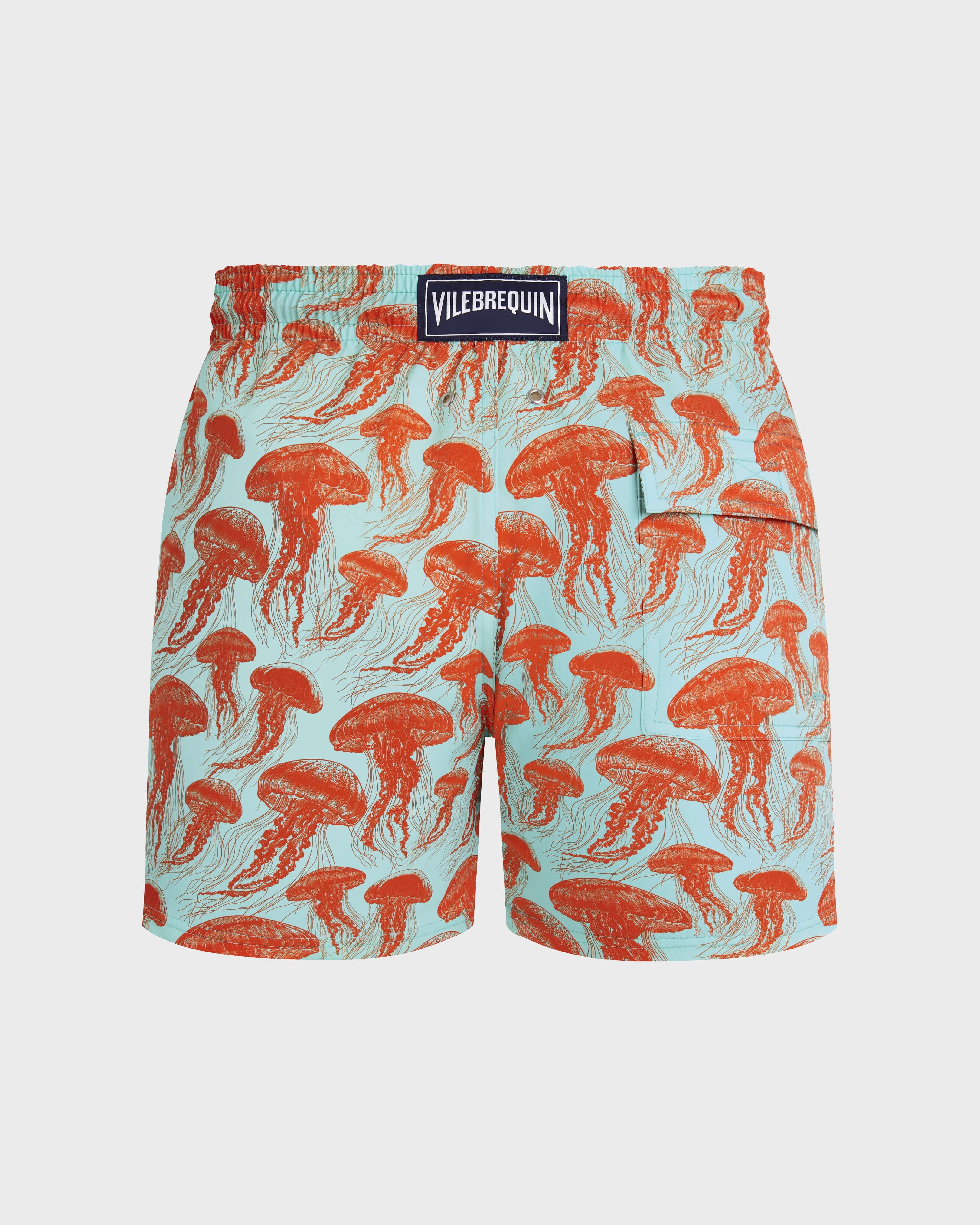 Stretch Short Swim Trunks Jellyfish Dance - Green Caribbean / Vilebrequin Online