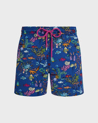 Stretch Short Swim Trunks Aquarium - Blue Palace / Vilebrequin For sale