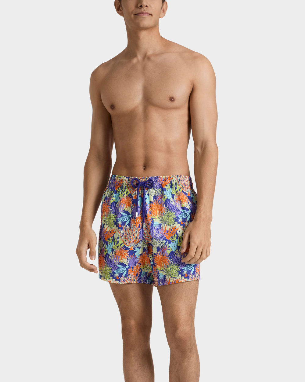 Stretch Short Swim Trunks Aquatic Life - Blue Versailles / Vilebrequin Outlet