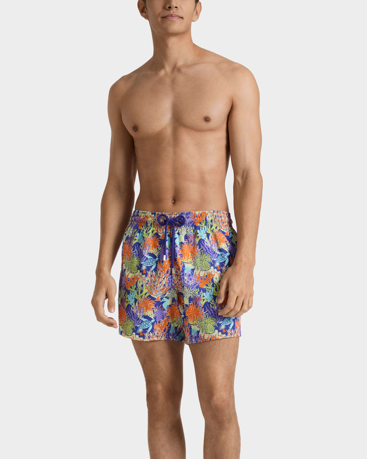 Stretch Short Swim Trunks Aquatic Life - Blue Versailles / Vilebrequin Outlet