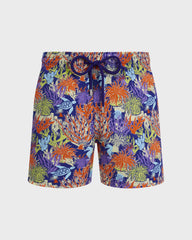 Stretch Short Swim Trunks Aquatic Life - Blue Versailles / Vilebrequin Outlet