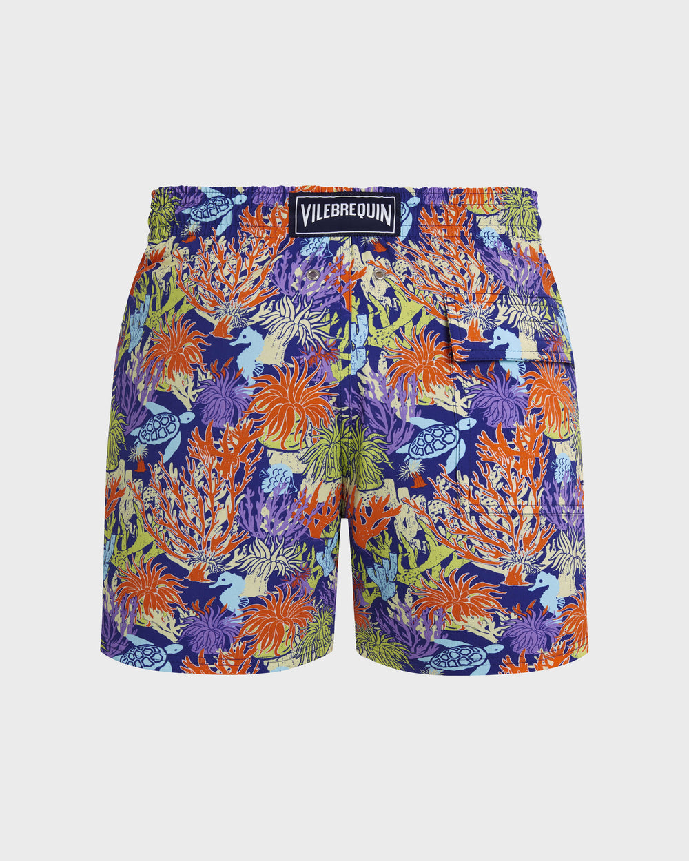 Stretch Short Swim Trunks Aquatic Life - Blue Versailles / Vilebrequin Outlet