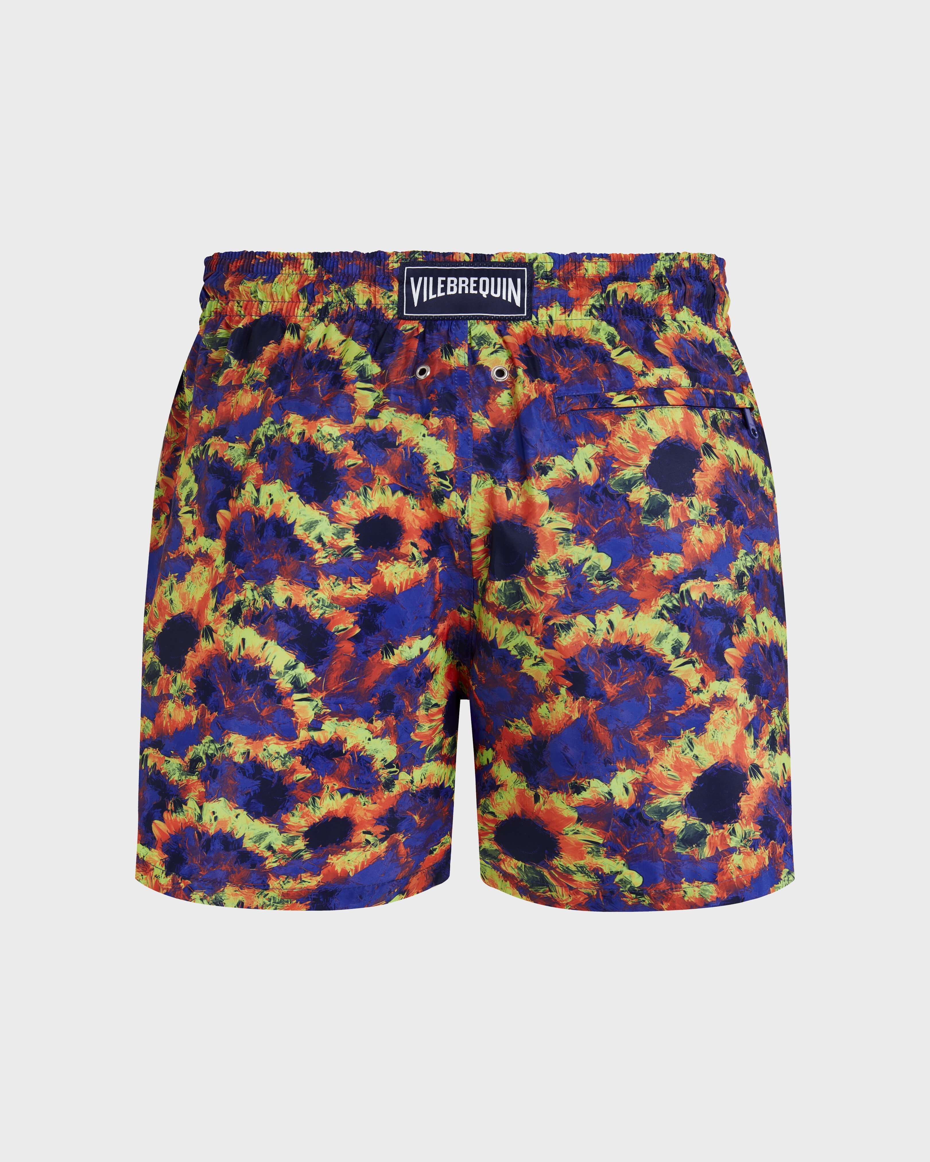 Ultra-light and packable Swim Trunks Sunflowers - Blue Versailles / Vilebrequin US