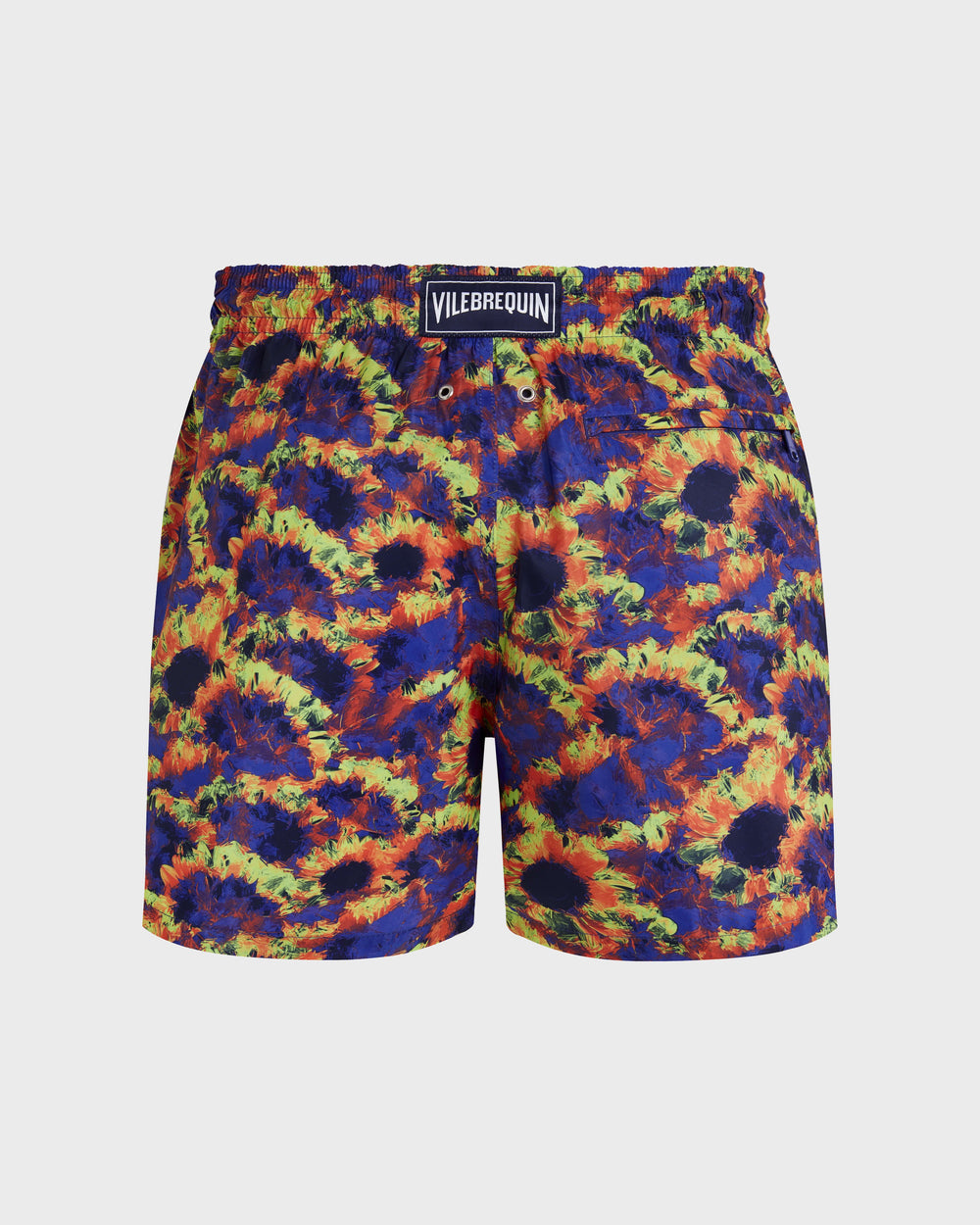 Ultra-light and packable Swim Trunks Sunflowers - Blue Versailles / Vilebrequin US