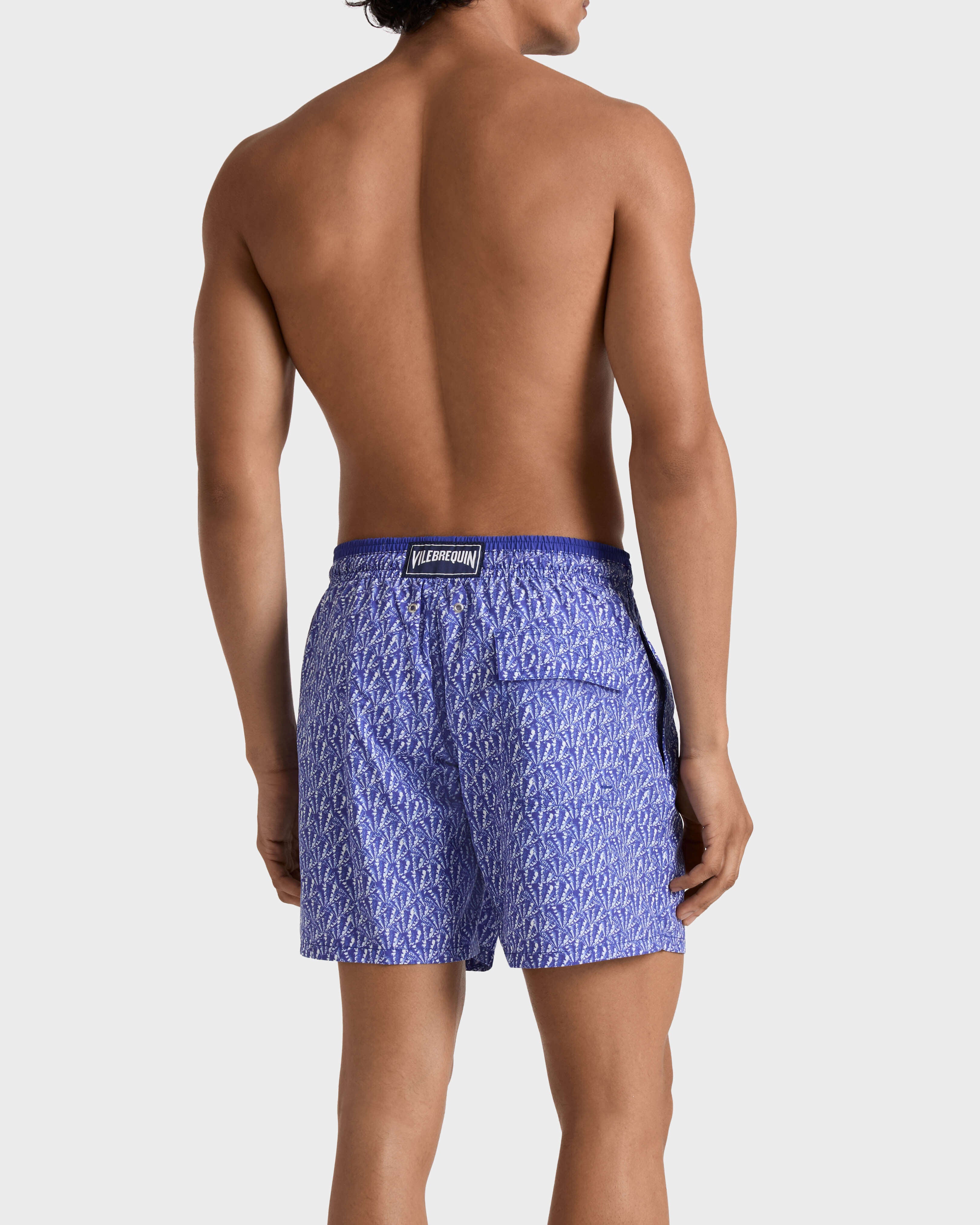 Bicolor Swim Trunks Graphic Shells - Blue Versailles / Vilebrequin New