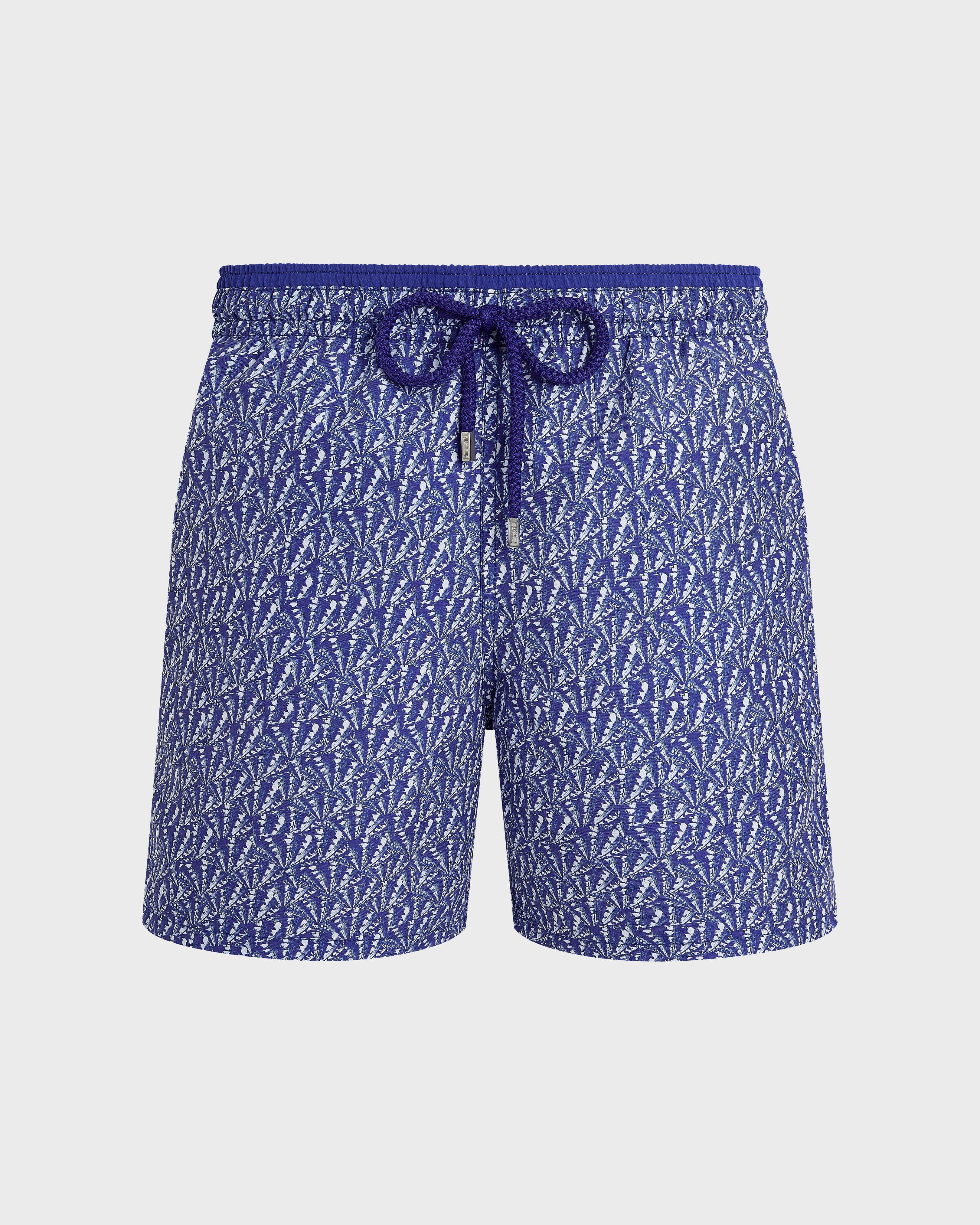 Bicolor Swim Trunks Graphic Shells - Blue Versailles / Vilebrequin New