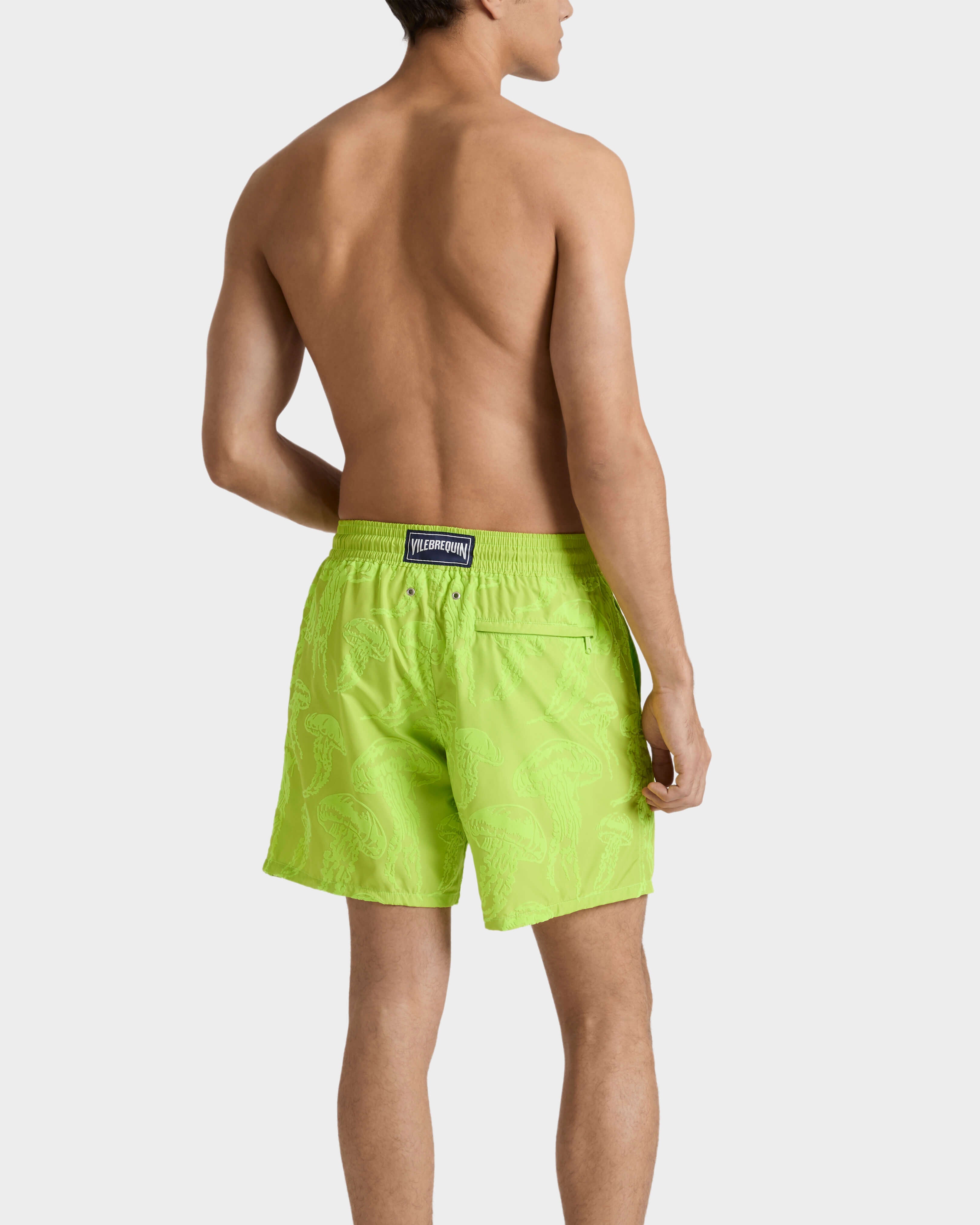 Ultra-light and packable Swim Trunks Flocked Jellyfish Dance - Green Acide / Vilebrequin Sale