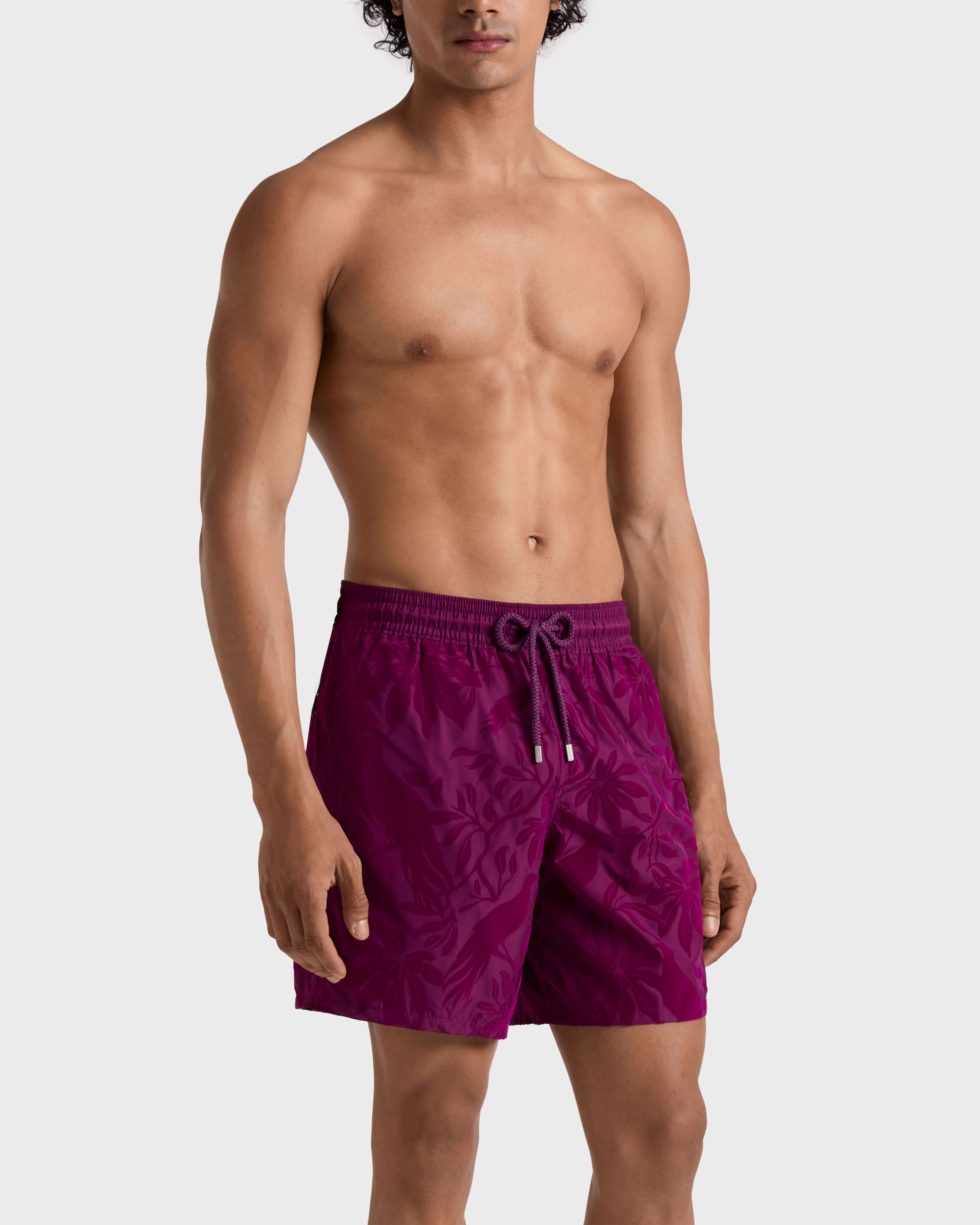 Ultra-light and packable Swim Trunks Flocked Birds of paradise - Purple Kerala / Vilebrequin On sale