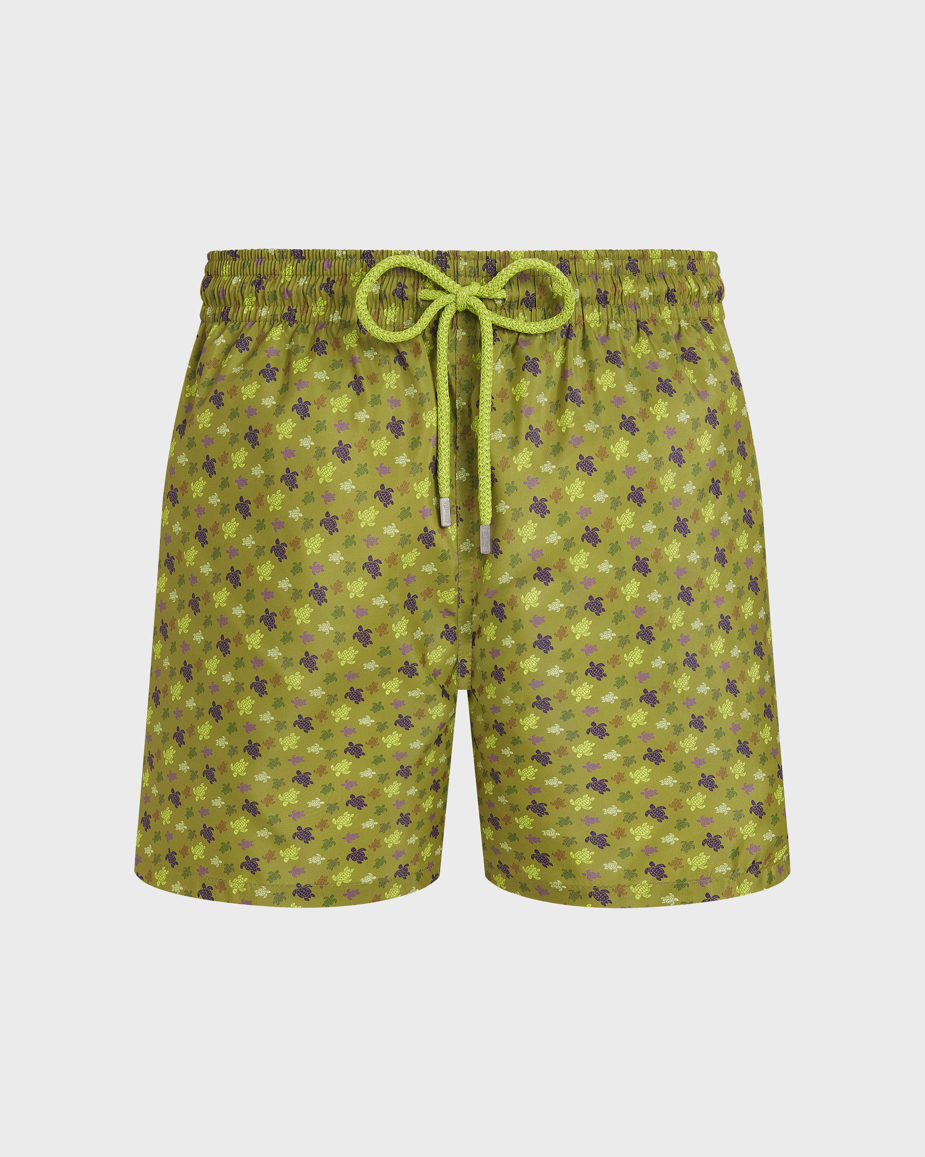 Ultra-light and packable Swim Trunks Micro Ronde des Tortues - Green Wormwood / Vilebrequin For sale