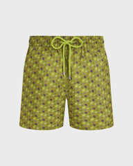 Ultra-light and packable Swim Trunks Micro Ronde des Tortues - Green Wormwood / Vilebrequin For sale