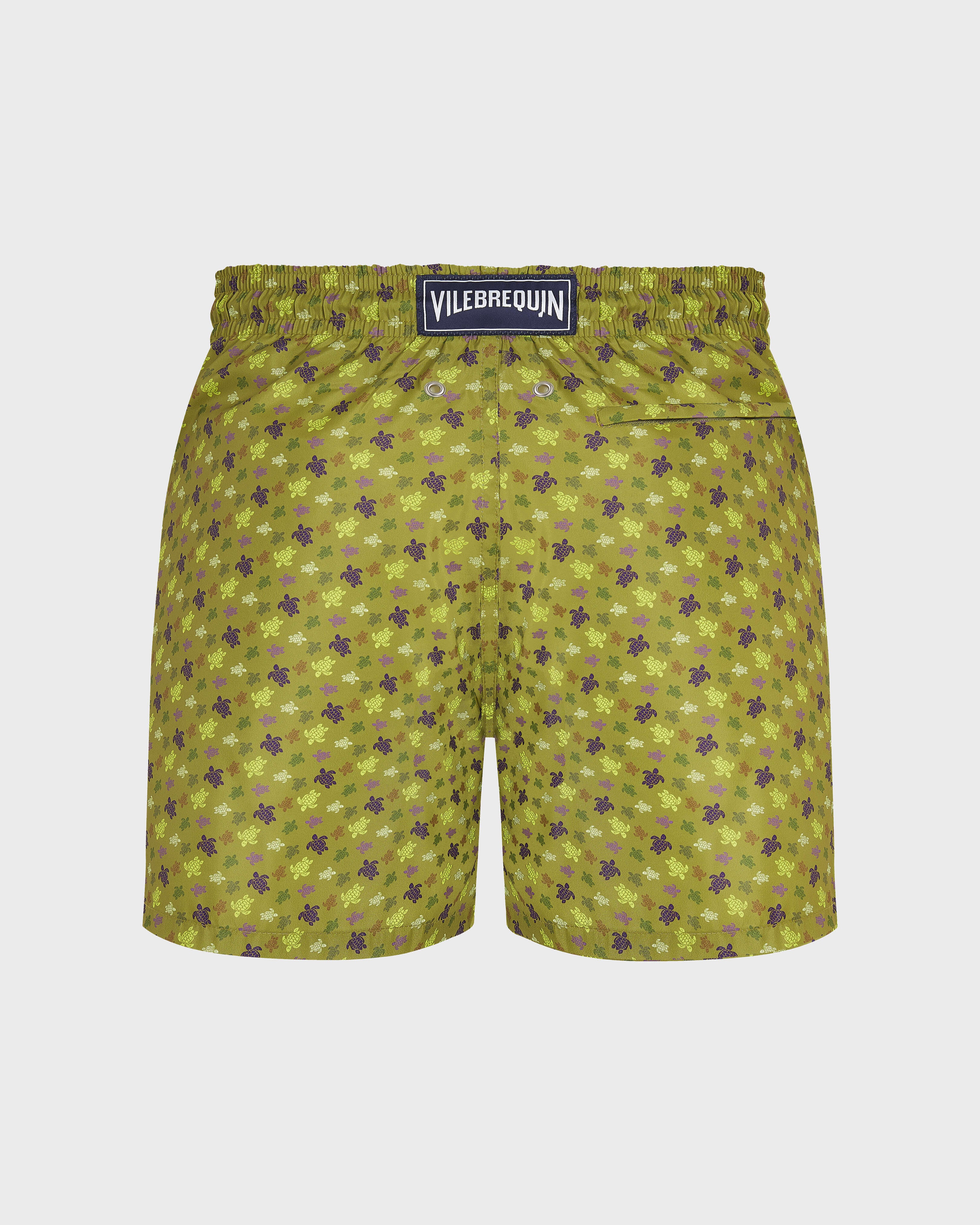 Ultra-light and packable Swim Trunks Micro Ronde des Tortues - Green Wormwood / Vilebrequin For sale