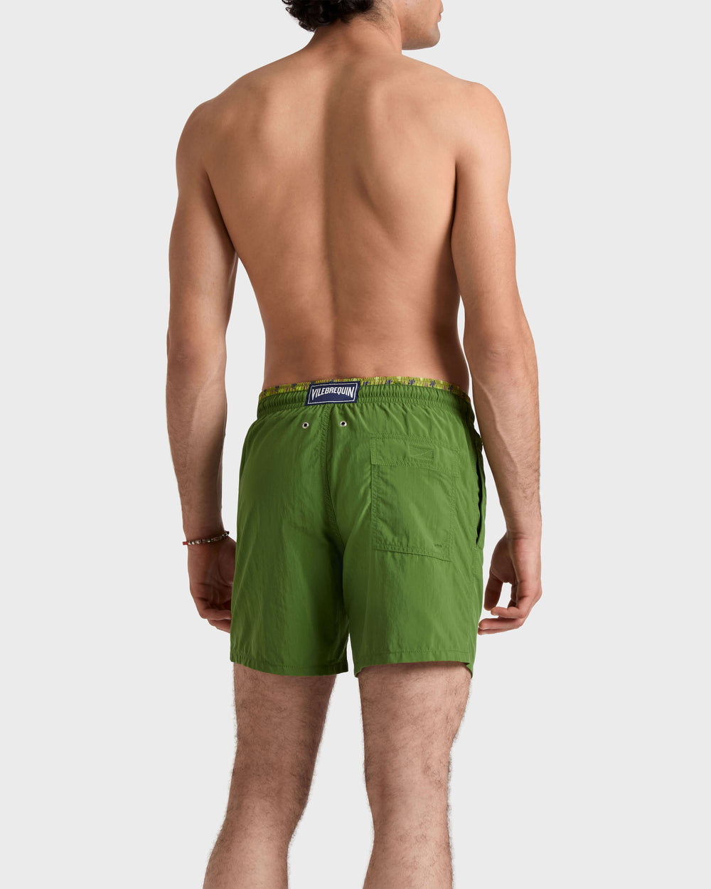 Swim Trunks Bicolor Micro Ronde des Tortues - Green Militaire / Vilebrequin Discount