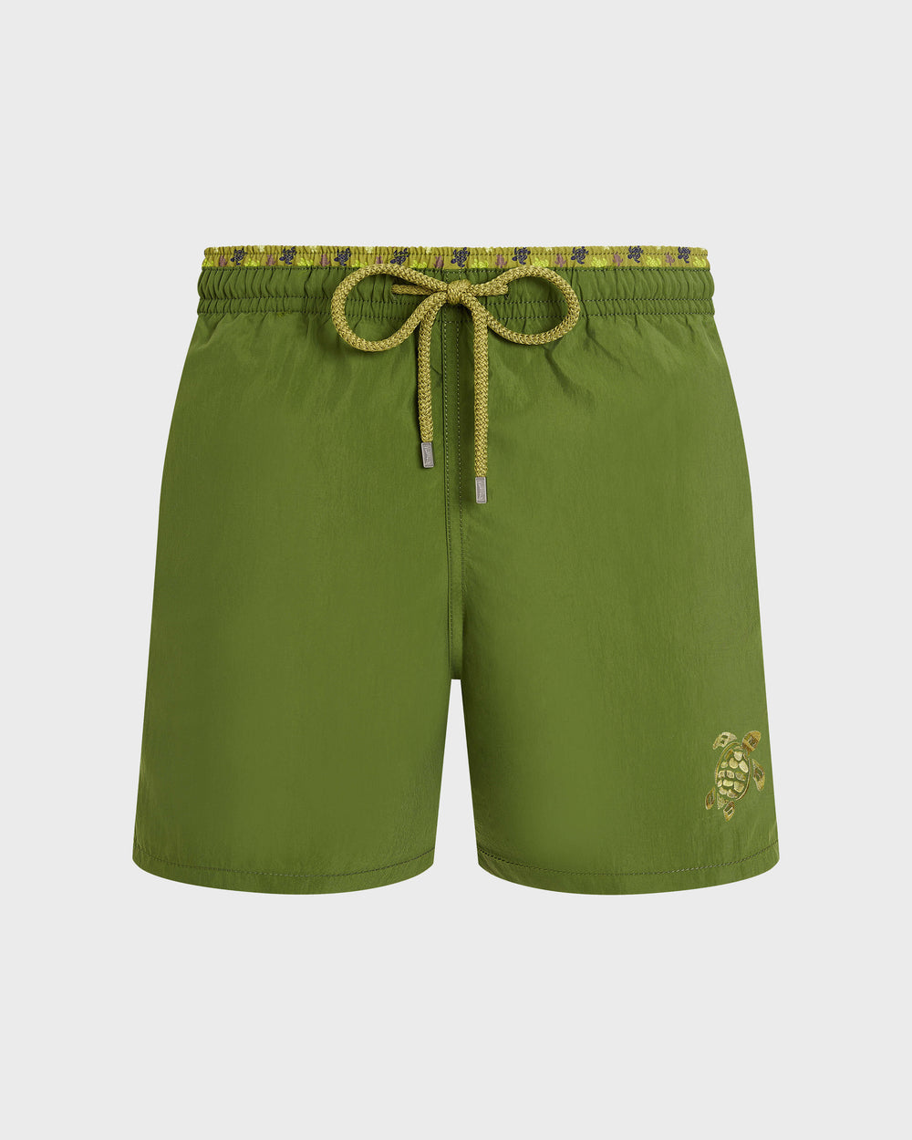 Swim Trunks Bicolor Micro Ronde des Tortues - Green Militaire / Vilebrequin Discount