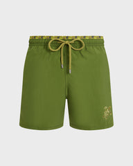 Swim Trunks Bicolor Micro Ronde des Tortues - Green Militaire / Vilebrequin Discount
